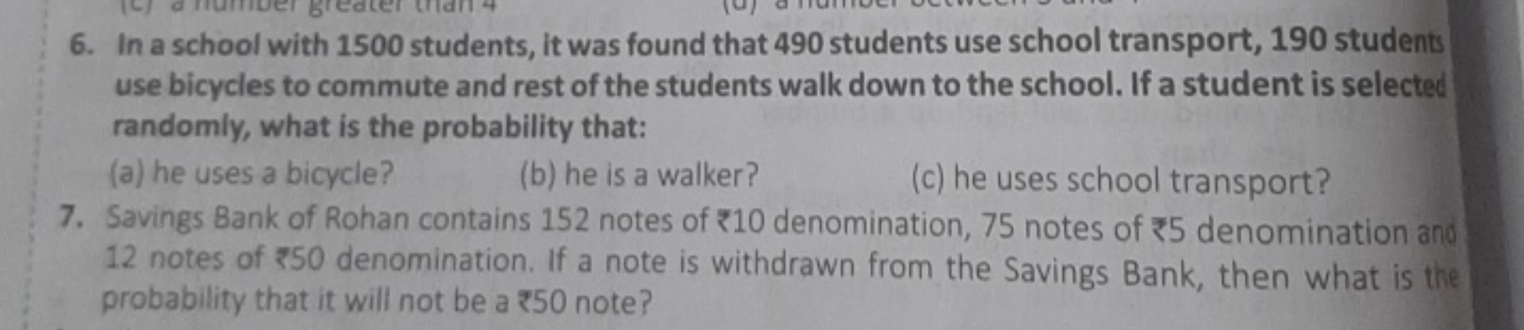 6. In a school with 1500 students, it was found that 490 students use 