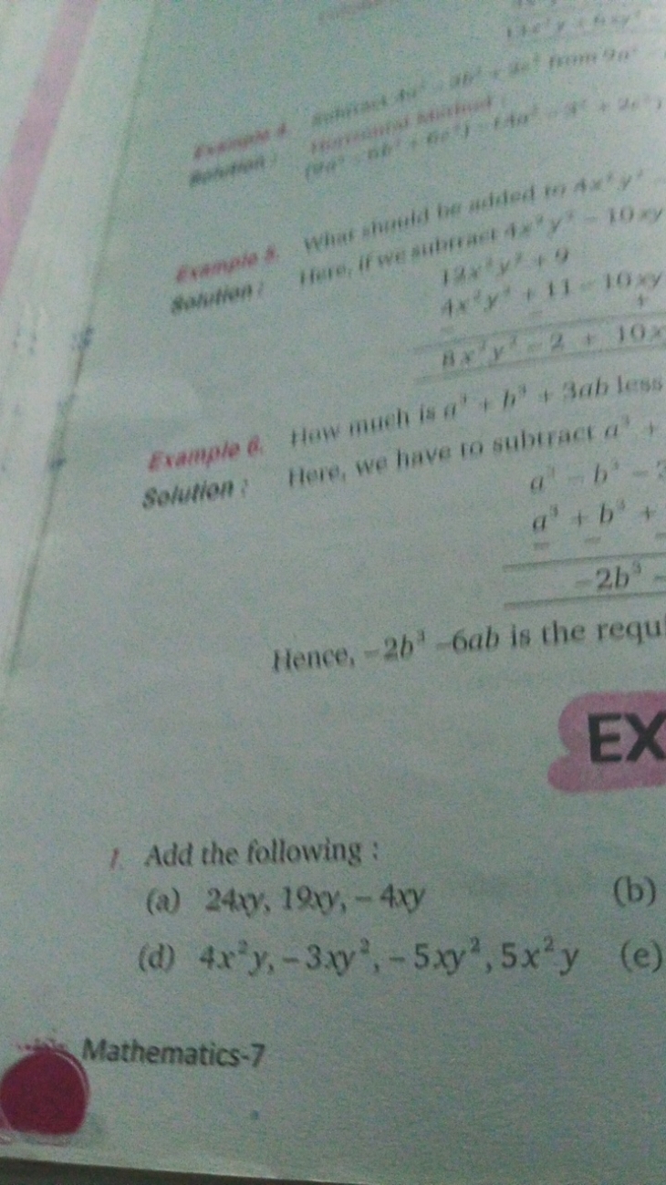 

Example o. Haw mueht is a3+b3+3ab less

Solutien ?
Here, we have io 