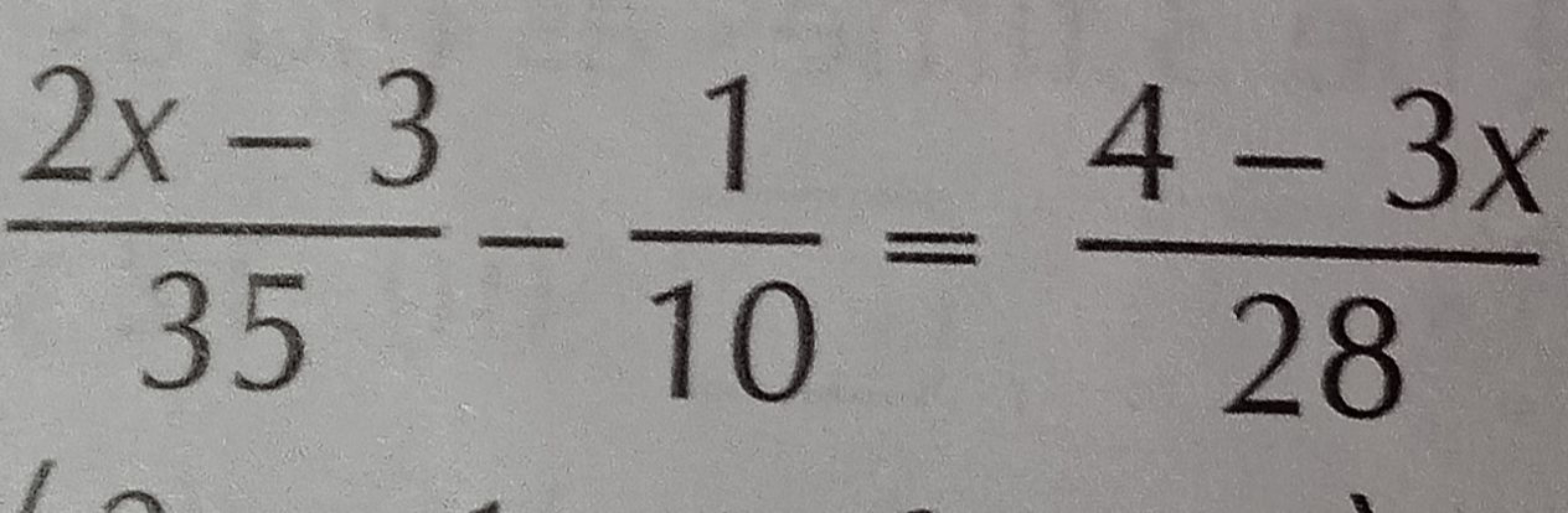 352x−3​−101​=284−3x​