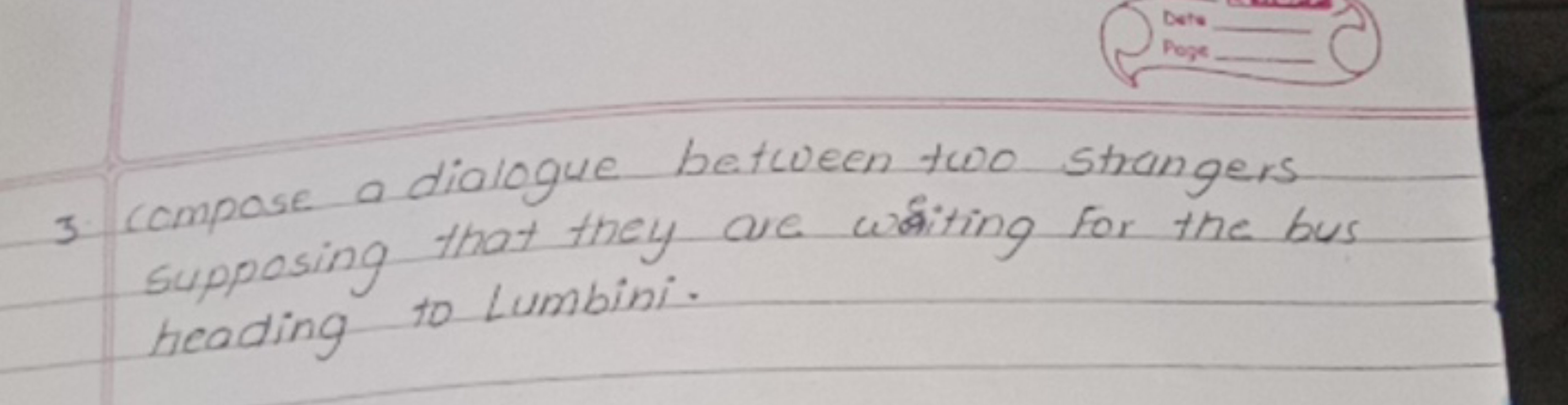 3 compose a dialogue between two strangers supposing that they are wit