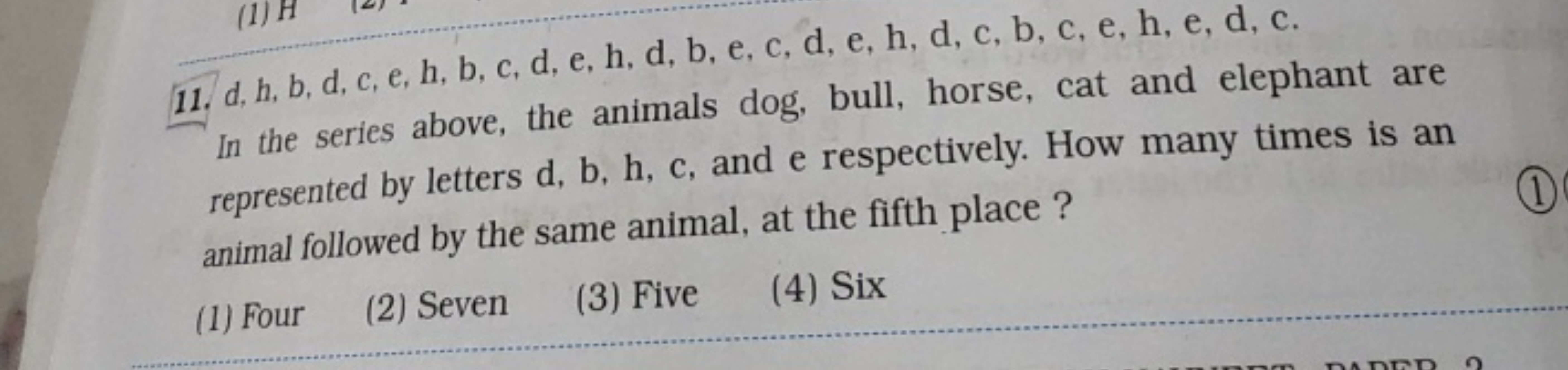 11. d, h, b, d, c, e, h, b, c, d, e, h, d, b, e, c, d, e, h, d, c, b, 