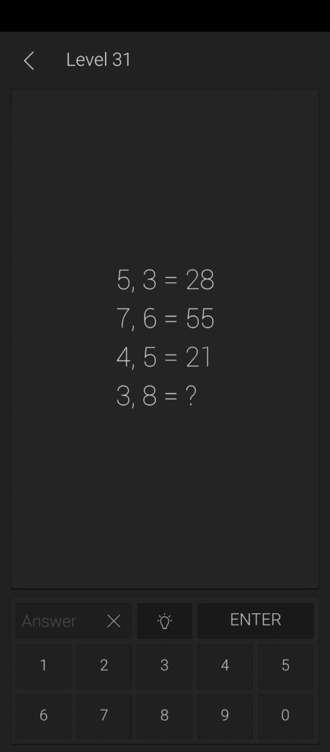 Level 31
5,3=287,6=554,5=213,8=?​
\begin{tabular} { | c | c | c | c | 