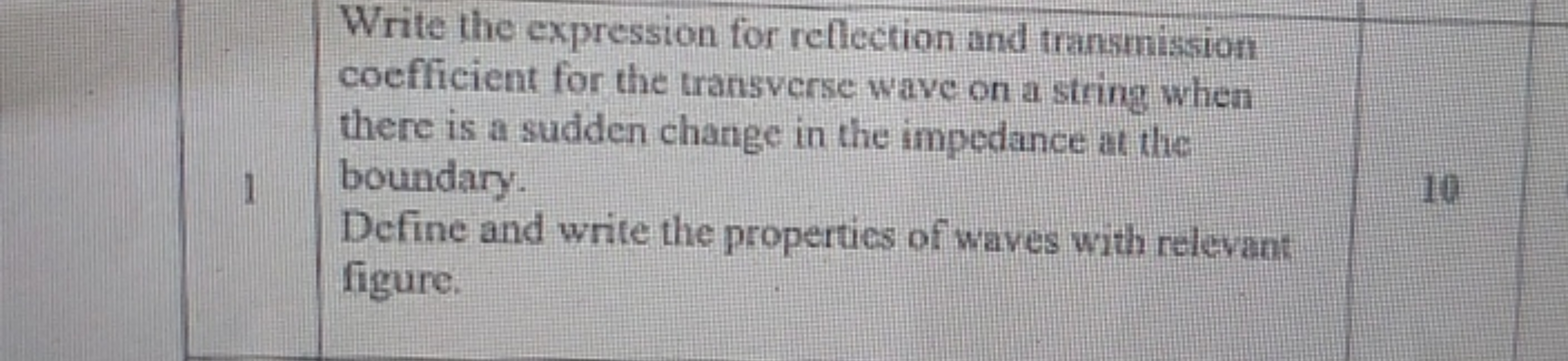 Write the expression for reflection and transmission coefficient for t