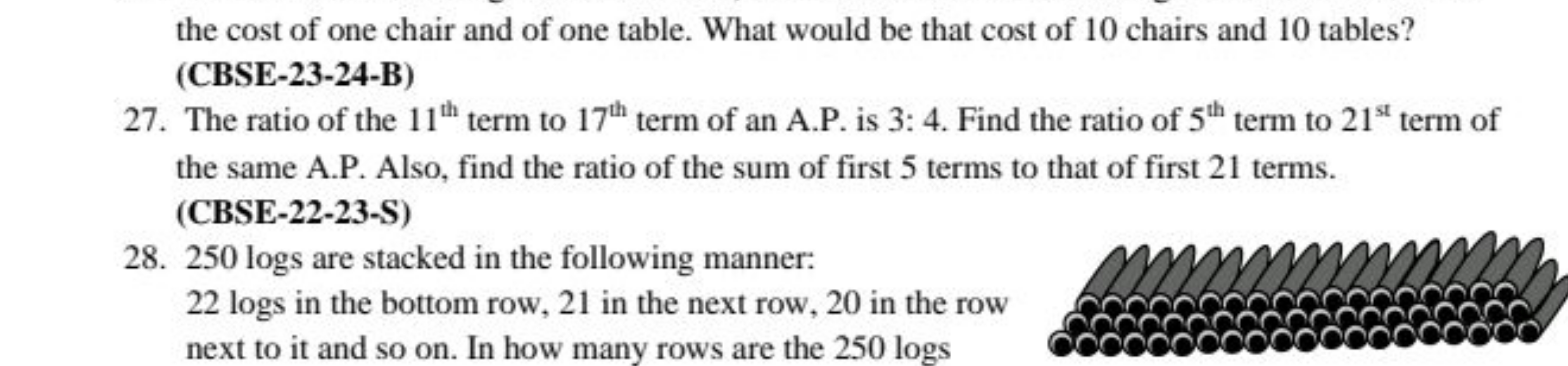 the cost of one chair and of one table. What would be that cost of 10 