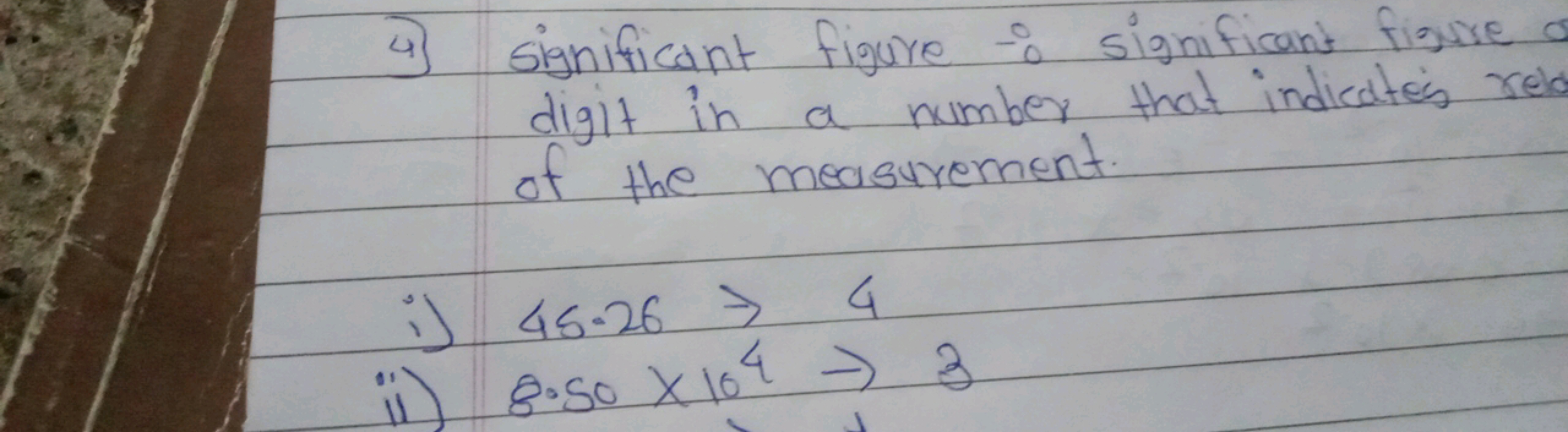 4 significant figure - significant figure d
digit in a number that ind