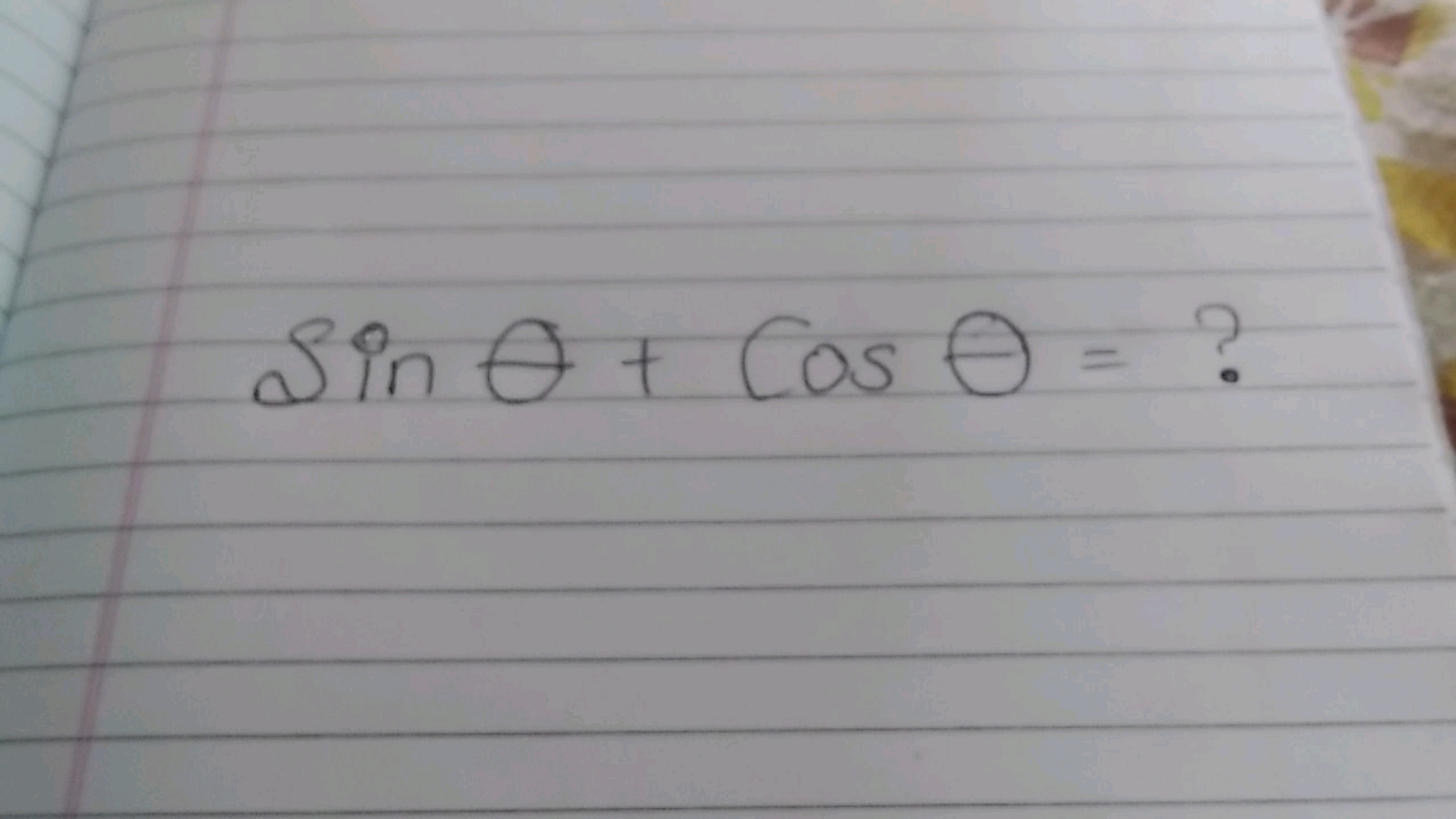 sinθ+cosθ=?