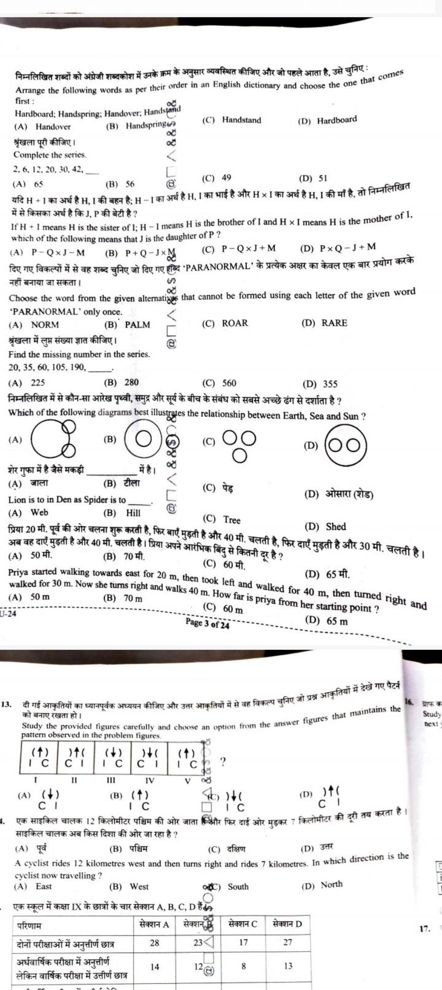 निम्नलिखित शब्दों को अंग्रेजी शब्दकोश में उनके क्रम के अनुसार व्यवस्थि