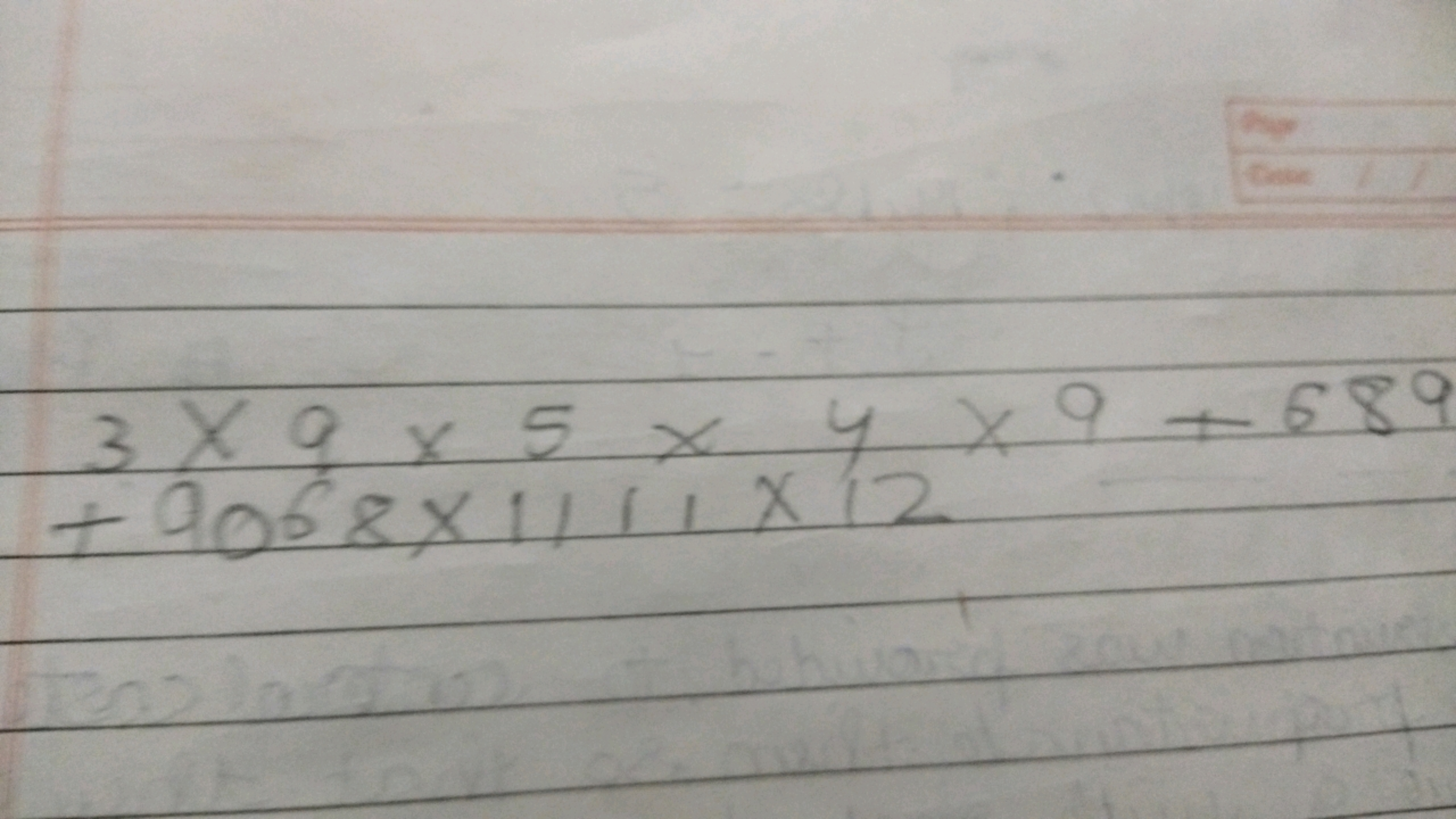 3×9×5×4×9+689+9068×1111×12​