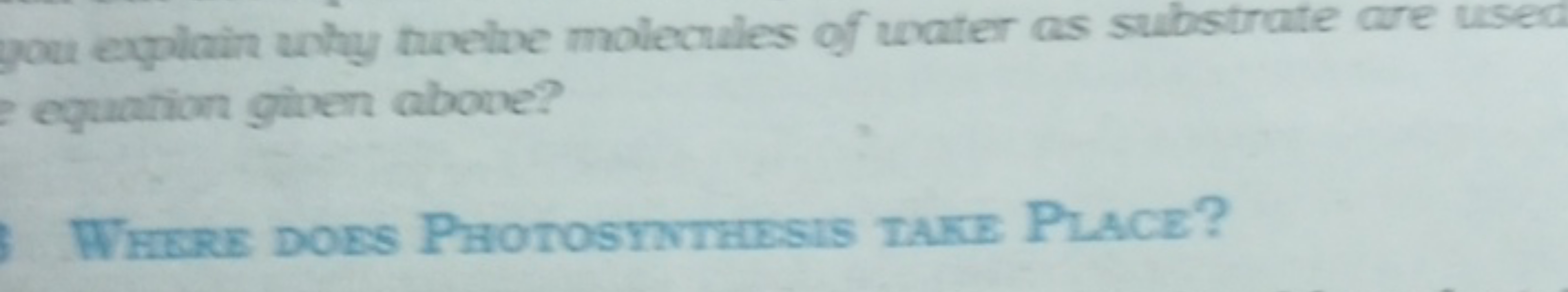 you explain why tuelpe molecules of unater as substrate are used = equ