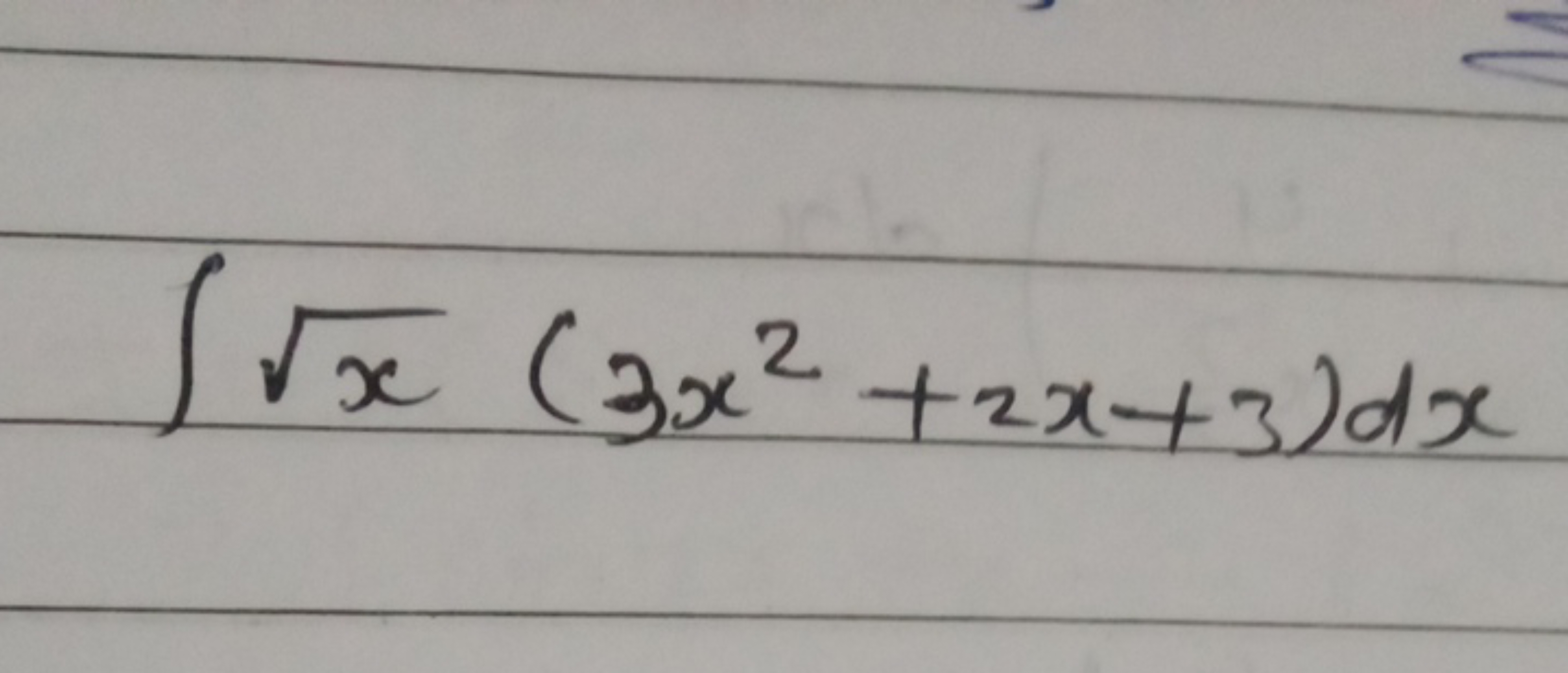 ∫x​(3x2+2x+3)dx