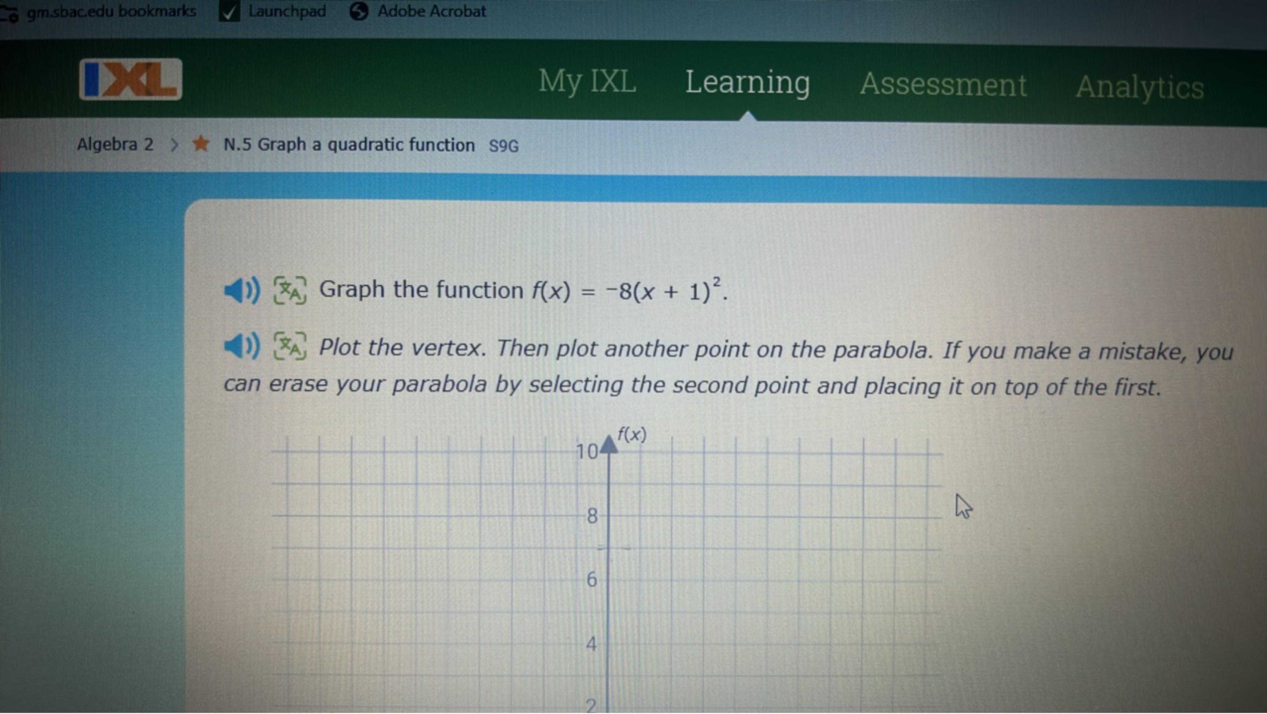 gm.sbacedu bookmarks
Launchpad
Adobe Acrobat
①
My IXL
Learning
Assessm