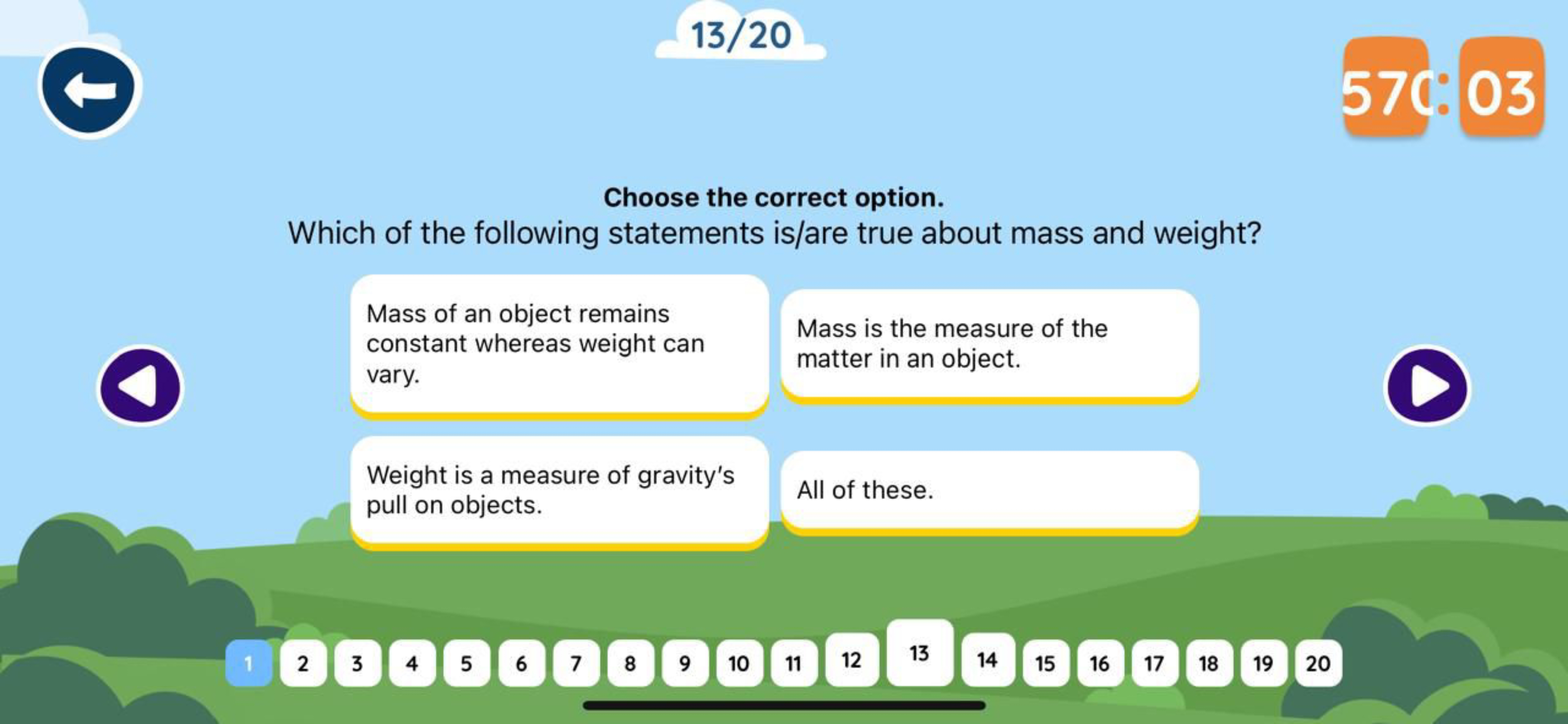 13/20

Choose the correct option.
Which of the following statements is