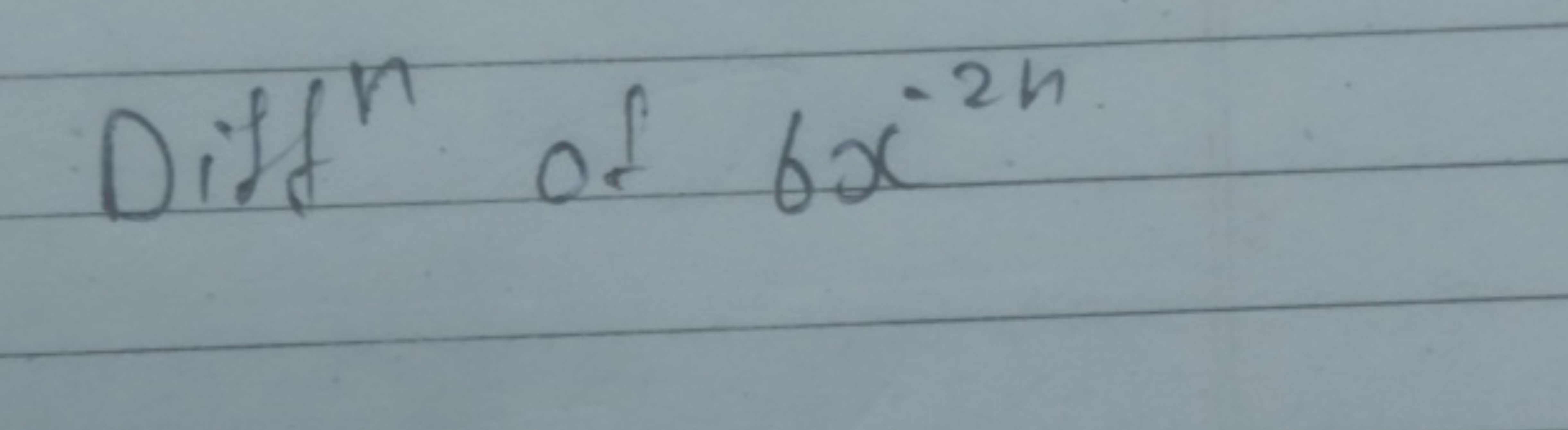 Difft of 6x−2n