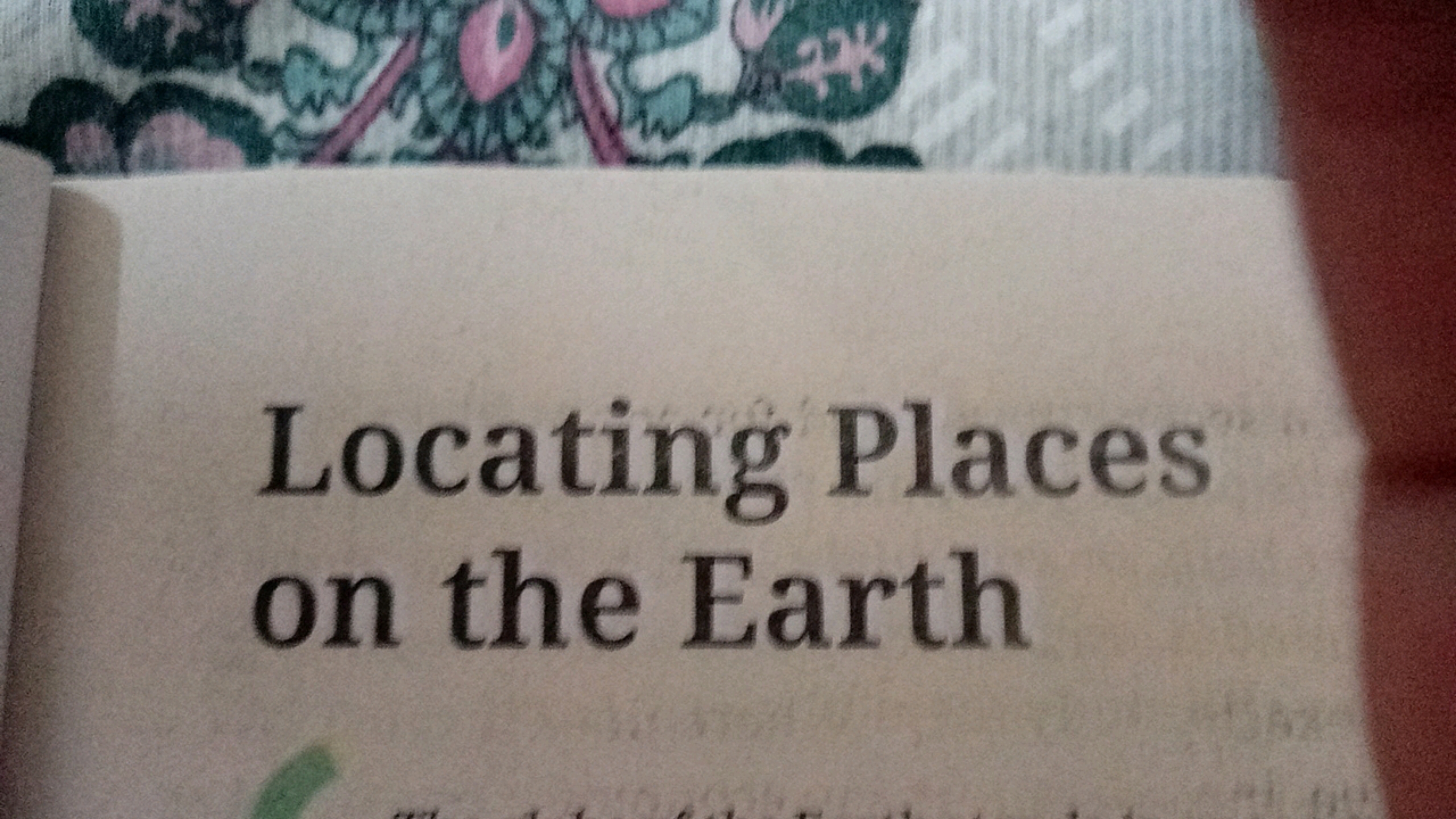 Locating Places on the Earth