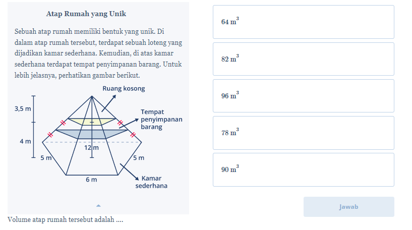 Atap Rumah yang Unik
Sebuah atap rumah memiliki bentuk yang unik. Di d