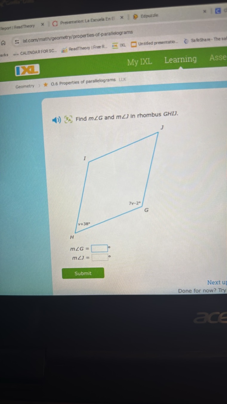 Report I ReadTheory
Presentation: La Escuela En E
Edpuzzle
ixl.com/mat