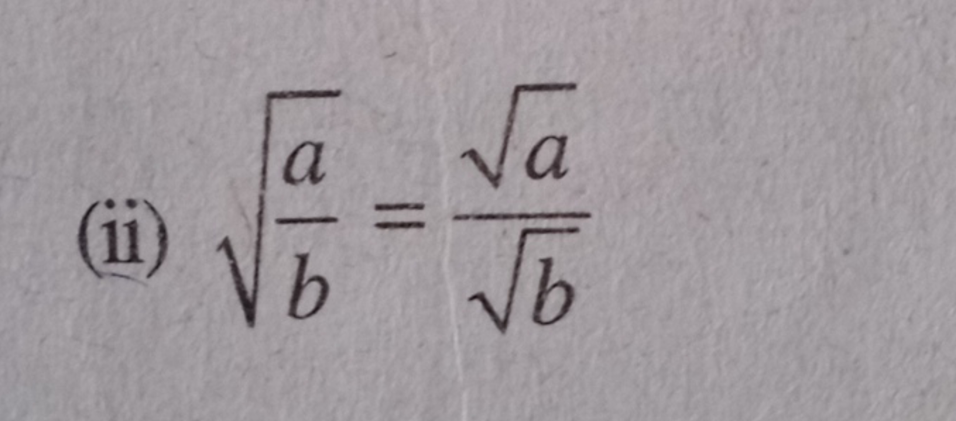 (ii) ba​​=b​a​​