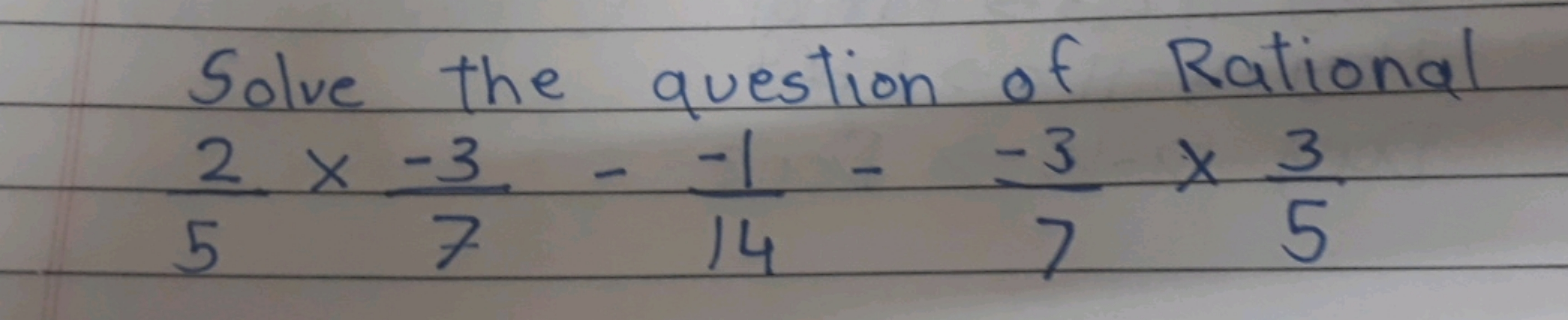 Solve the question of Rational
52​×7−3​−14−1​−7−3​×53​