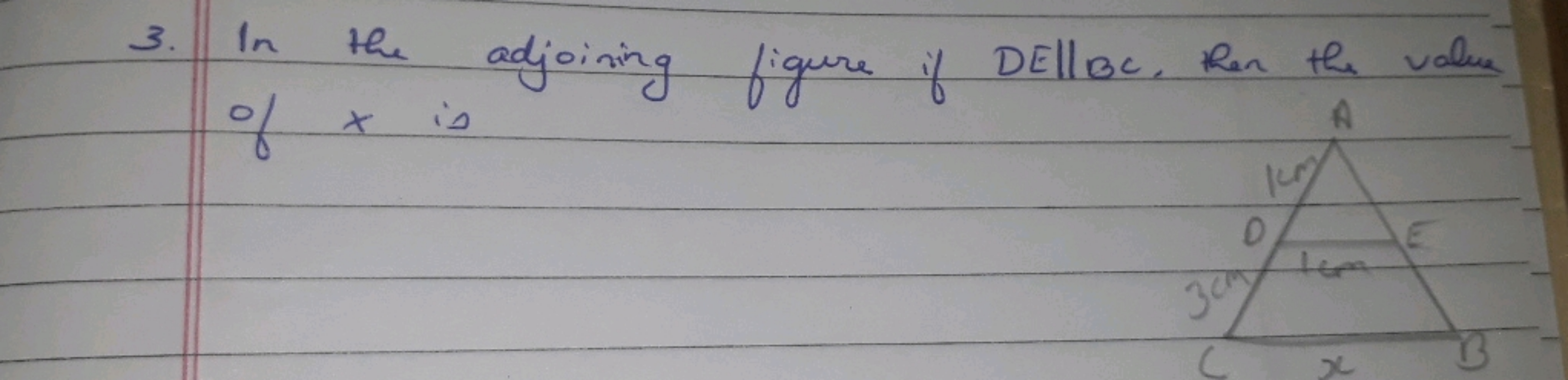 3. In the
adjoining figure if DEll BC, Ren the value
then
of + is
A
C
