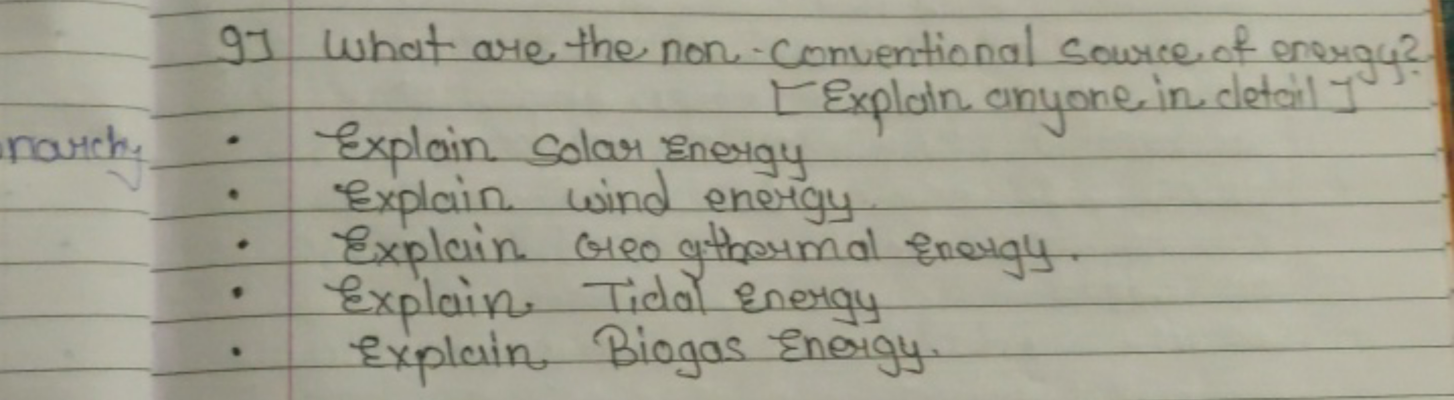 97 What are the non. Conventional source of energy?
natch.
- Explain S