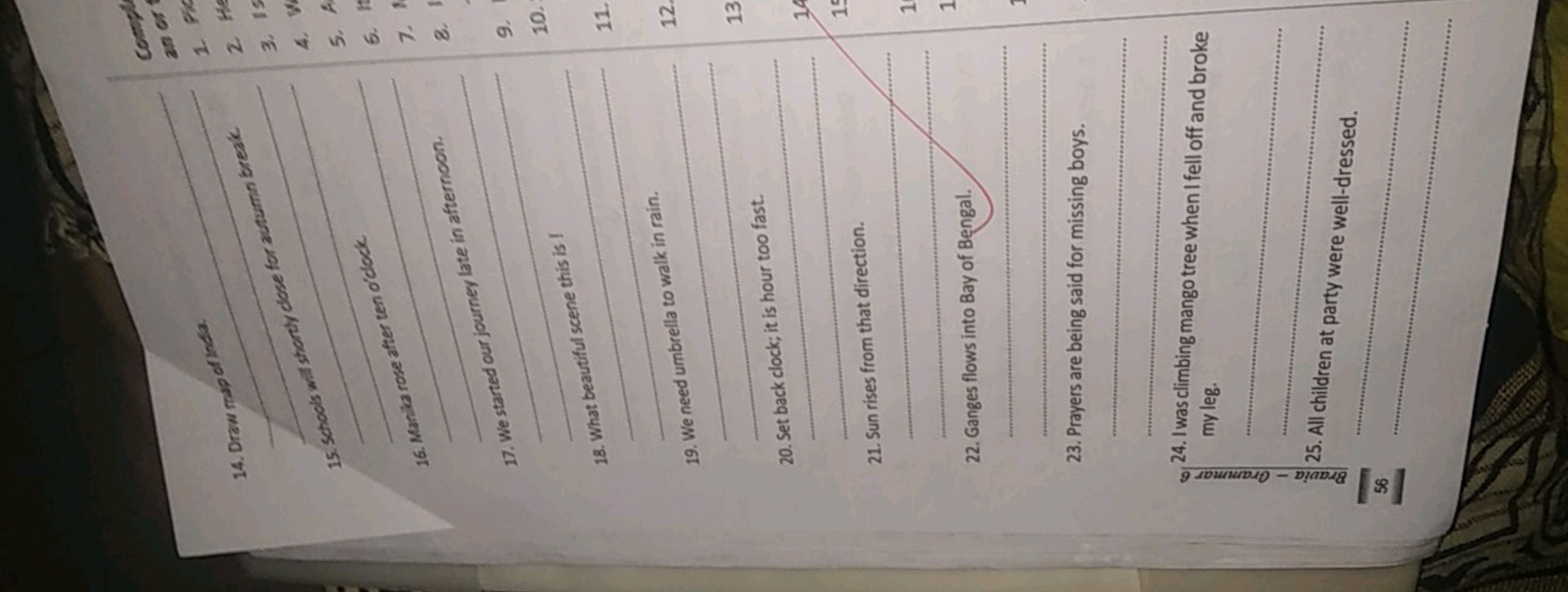 14. Draw mpdp of ind
15. schools wil sharty close for aurumn break
16.