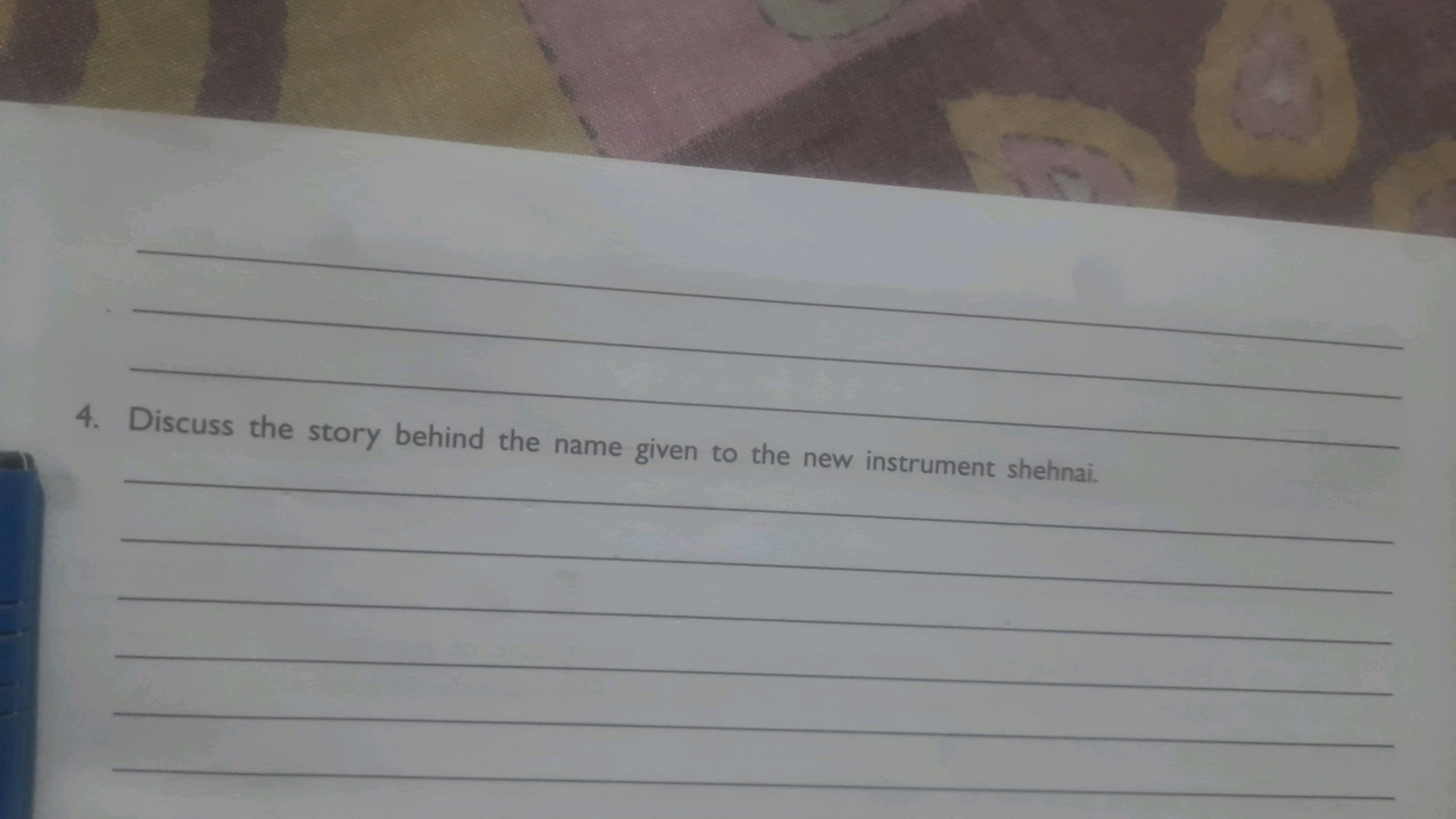 4. Discuss the story behind the name given to the new instrument shehn