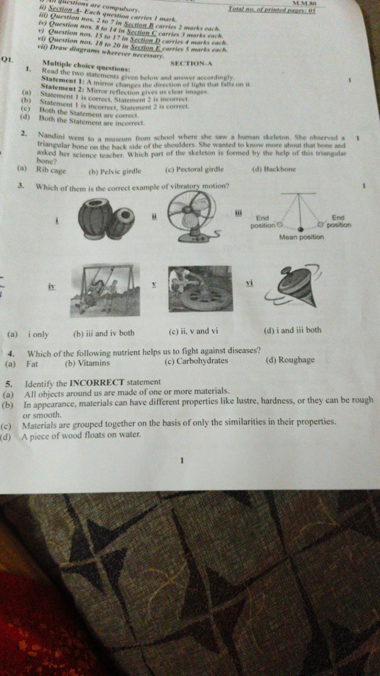 M.M.80
inestions are compulsory.
ii) Sec
iii) Question mos 2 question 