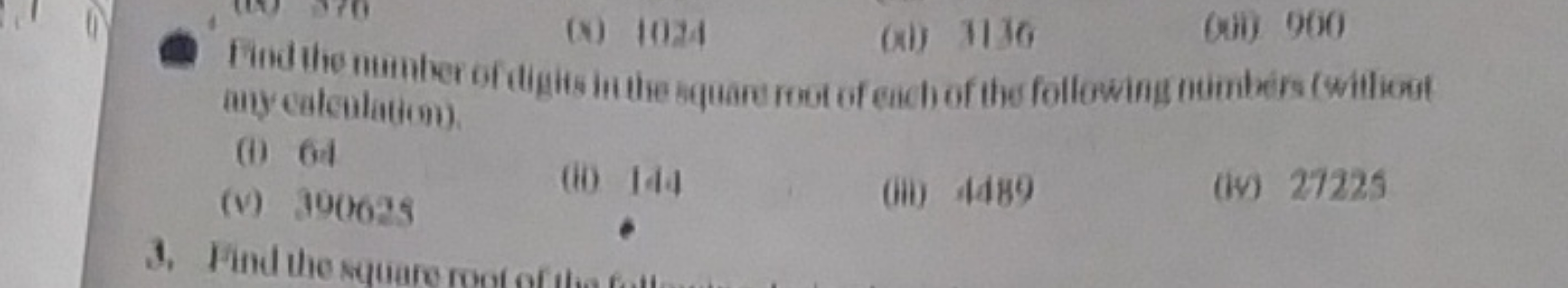 (x) 1024
(xi) 1136
(uii) 900 ime calcilitiomi).
(i) 64
(v) 100628
(ii)