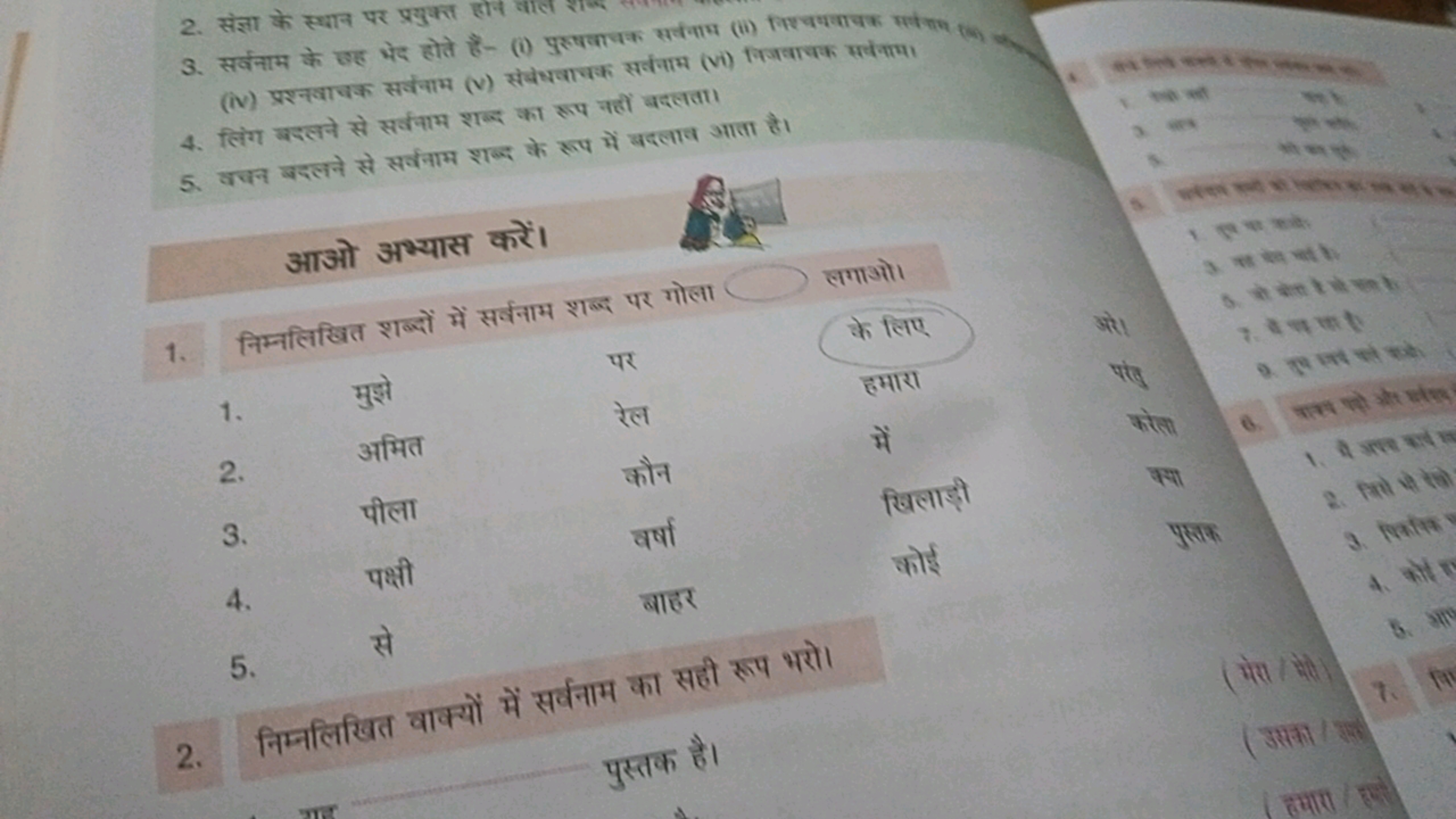 2. संज्ञा के स्थान पर प्रयुक्त होन चाल
3. सर्वनाम के उह भेद होते है-।
