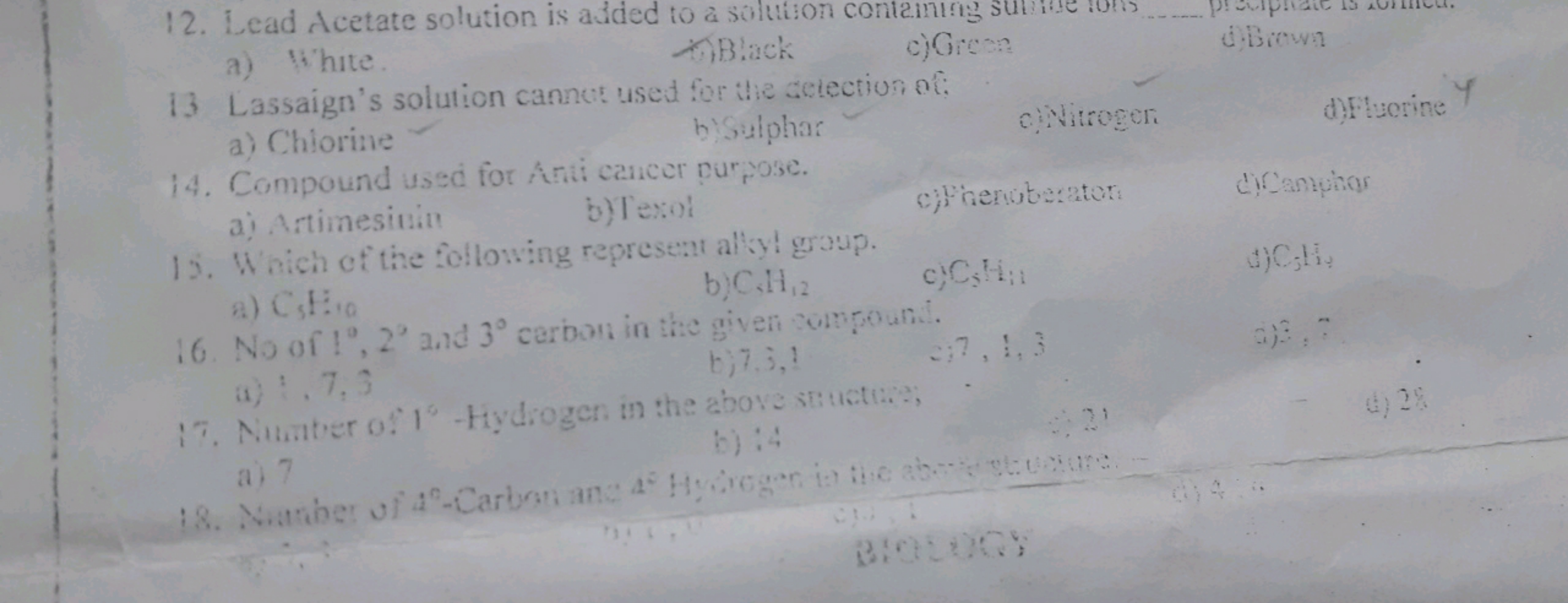 12. Lead Acetate solution is added to a solthion contammg sunwe ions
a