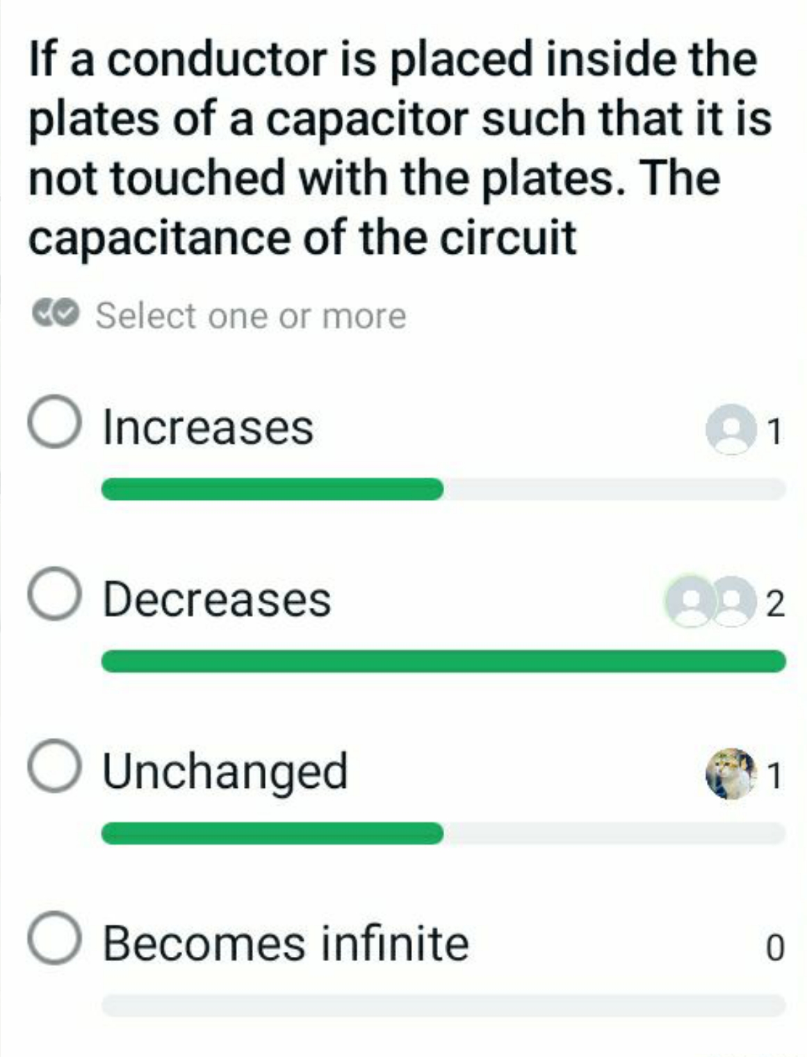 If a conductor is placed inside the plates of a capacitor such that it