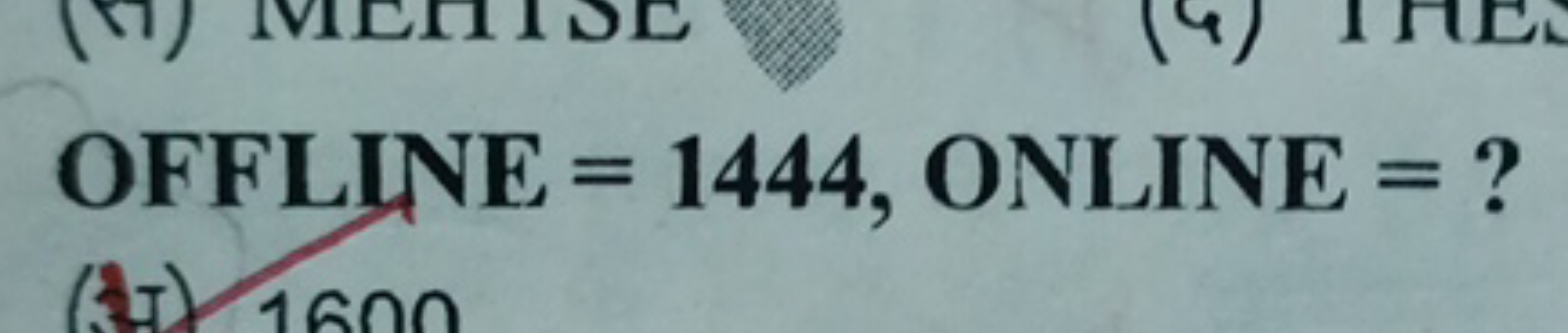 OFFLINE =1444, ONLINE = ?