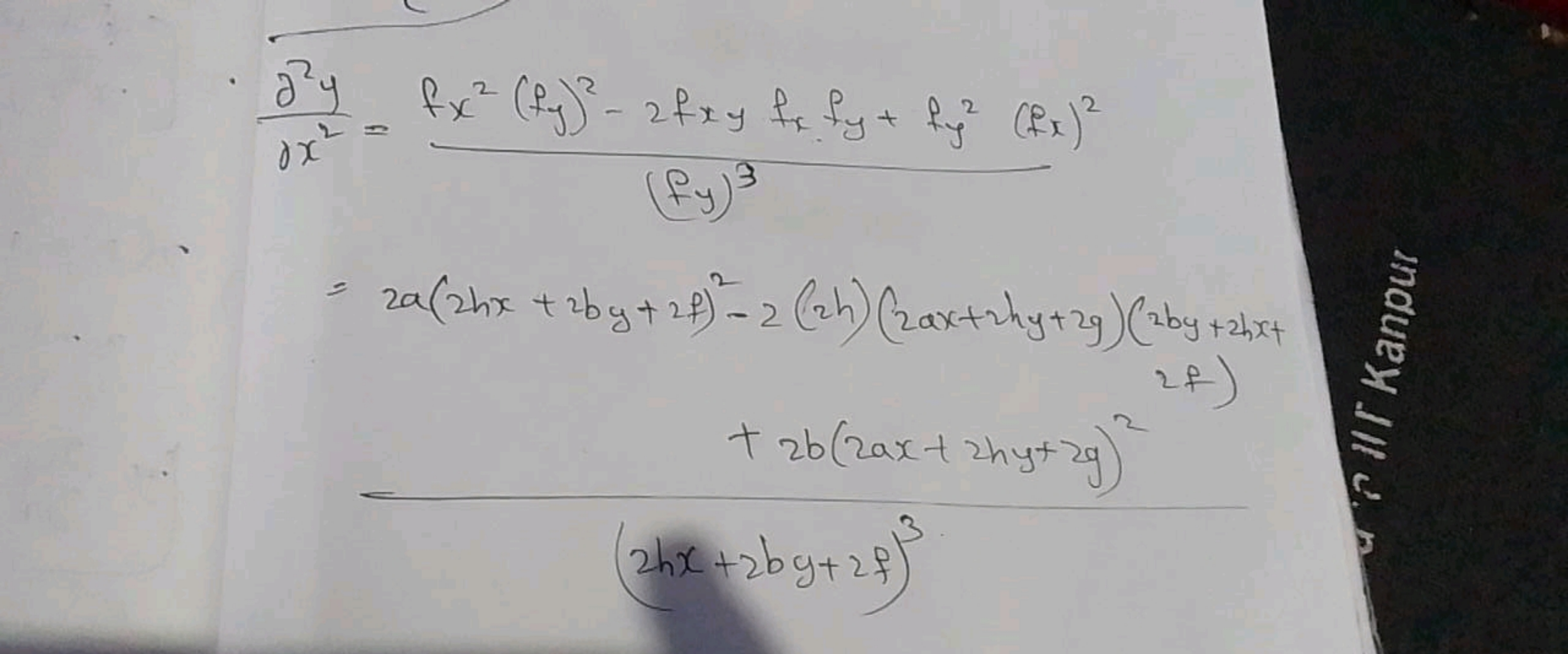 By fx² (fy)² - 2fxy fx fy + by² (fx)²
0x ² =
(fy) ³
za (2hx + 2 by + 2