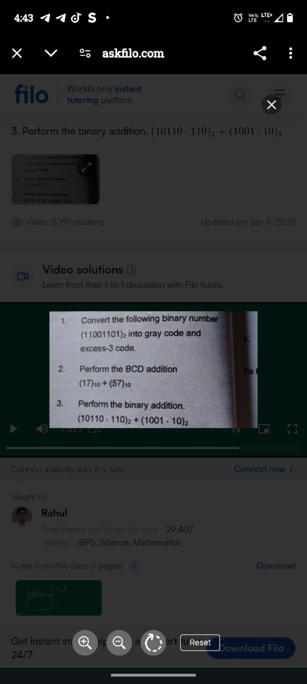 4:43<◃dS
()
Yoㅝㄴ
LTE+
Δ□
×
®o askfilo.com
filo
World's only instant tu