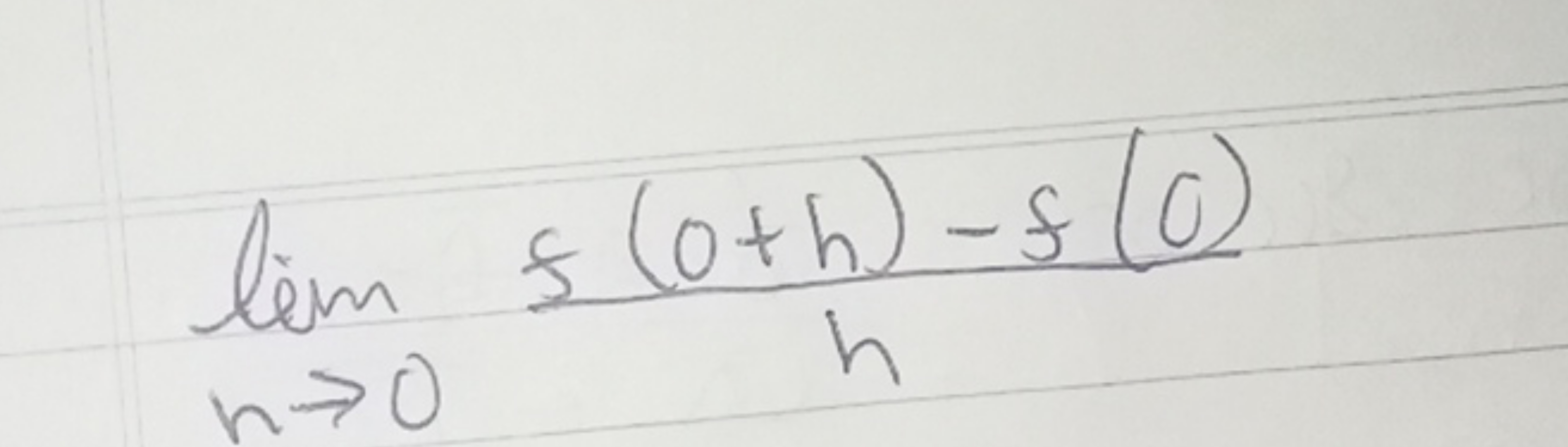 limh→0​hf(0+h)−f(0)​