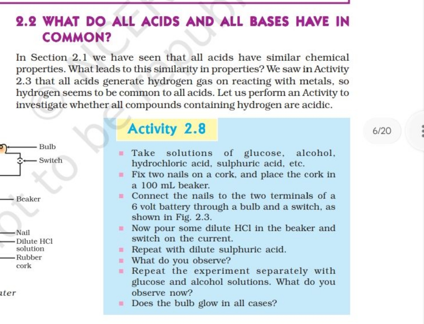 2.2 WHAT DO ALL ACIDS AND ALL BASES HAVE IN COMMON?

In Section 2.1 we