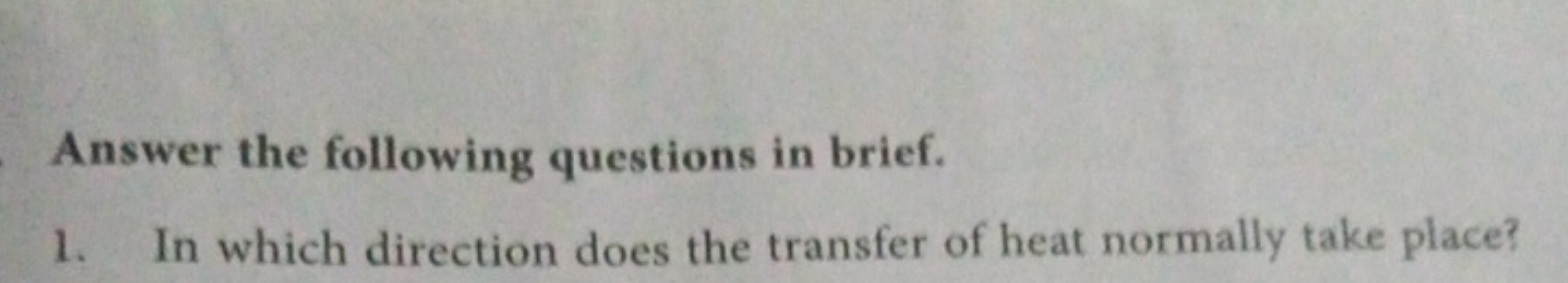 Answer the following questions in brief.
1. In which direction does th