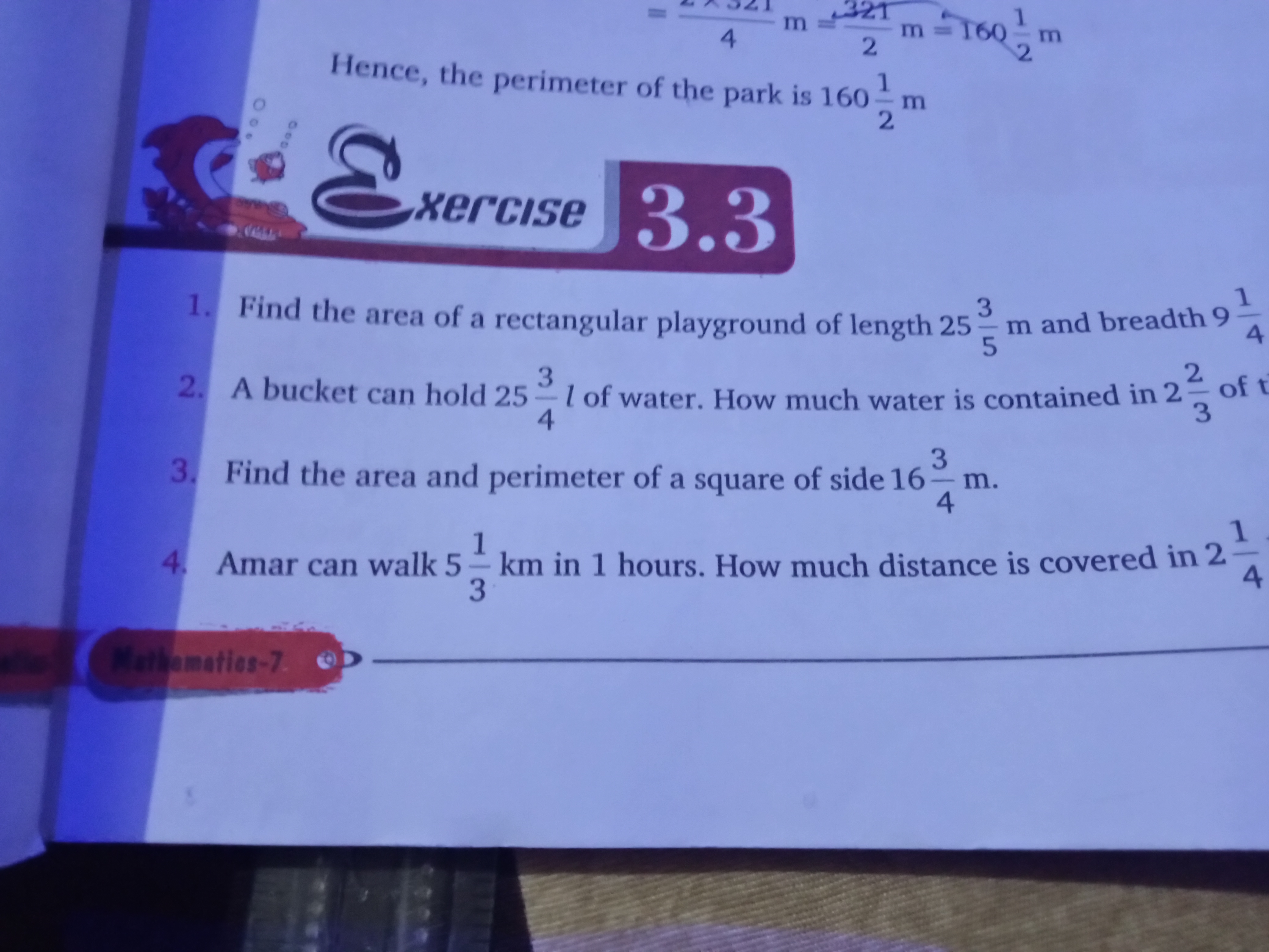 Hence, the perimeter of the park is 16021​ m
1. Find the area of a rec