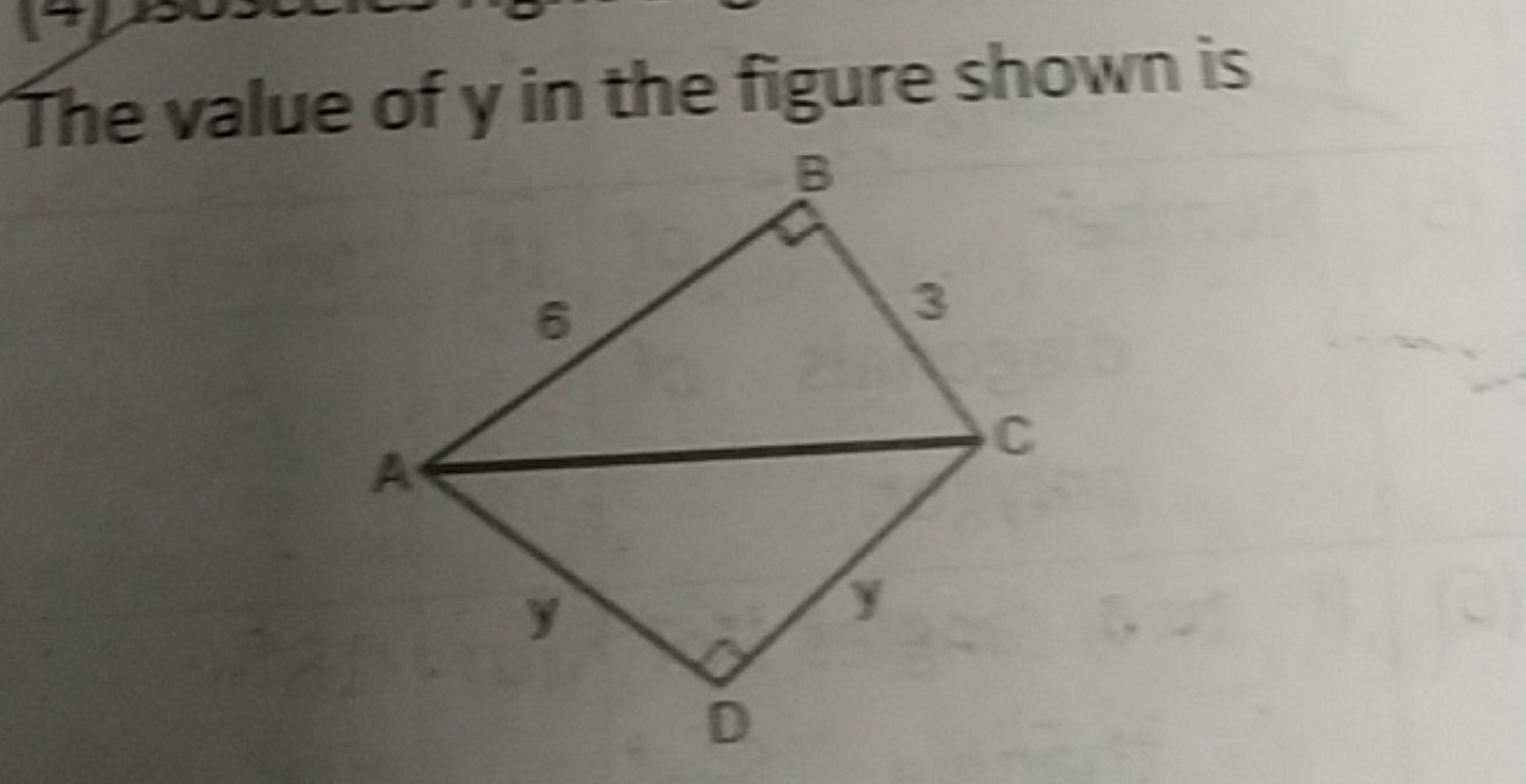 The value of y in the figure shown is