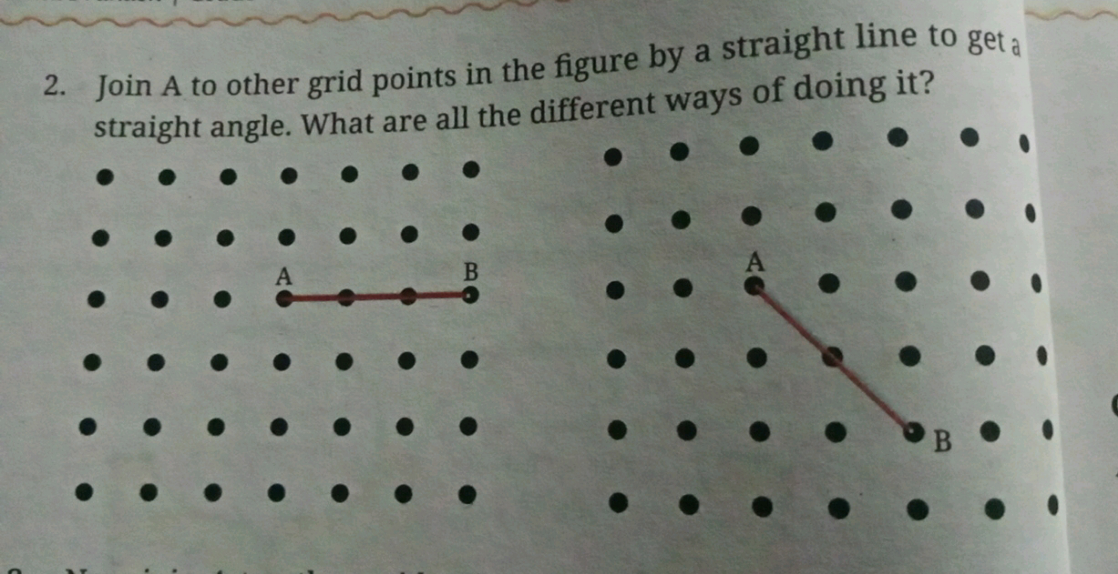 •
•
•
2. Join A to other grid points in the figure by a straight line 