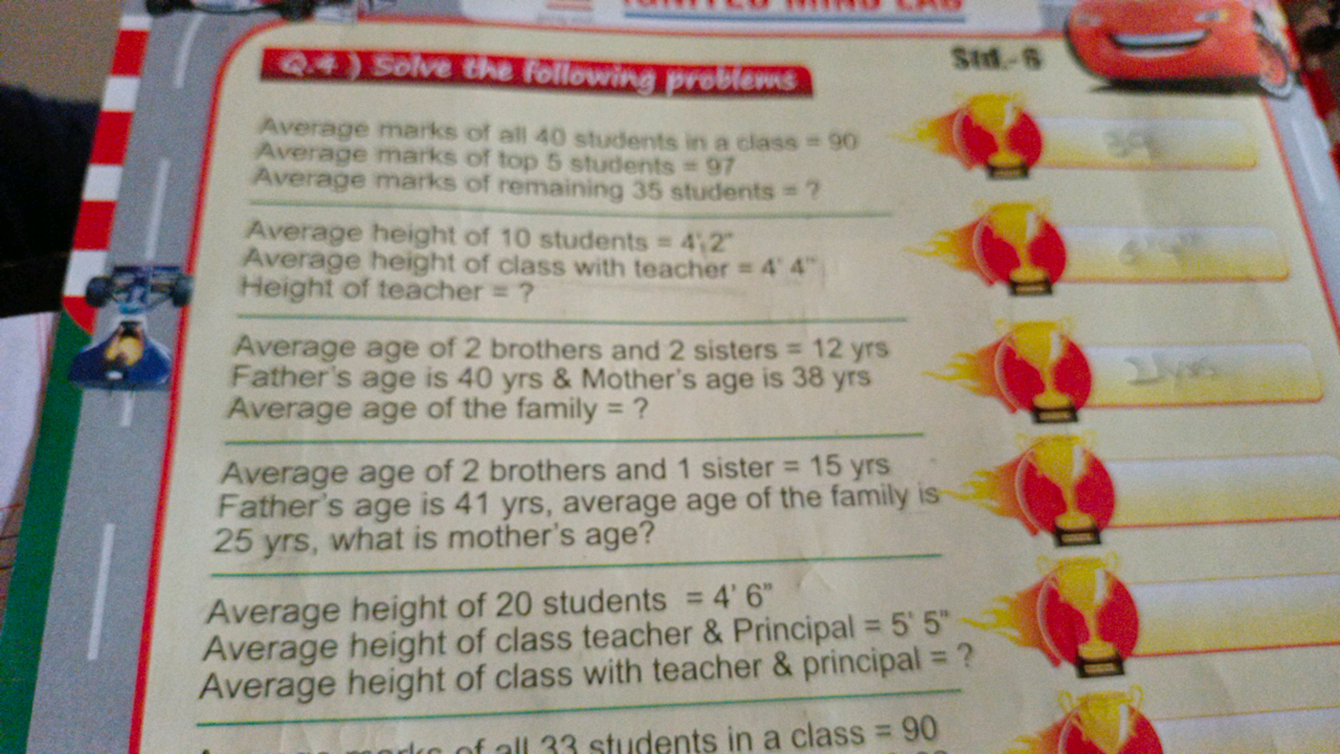 Stati- 8

Average marks of all 40 students in a class =90
Average mark