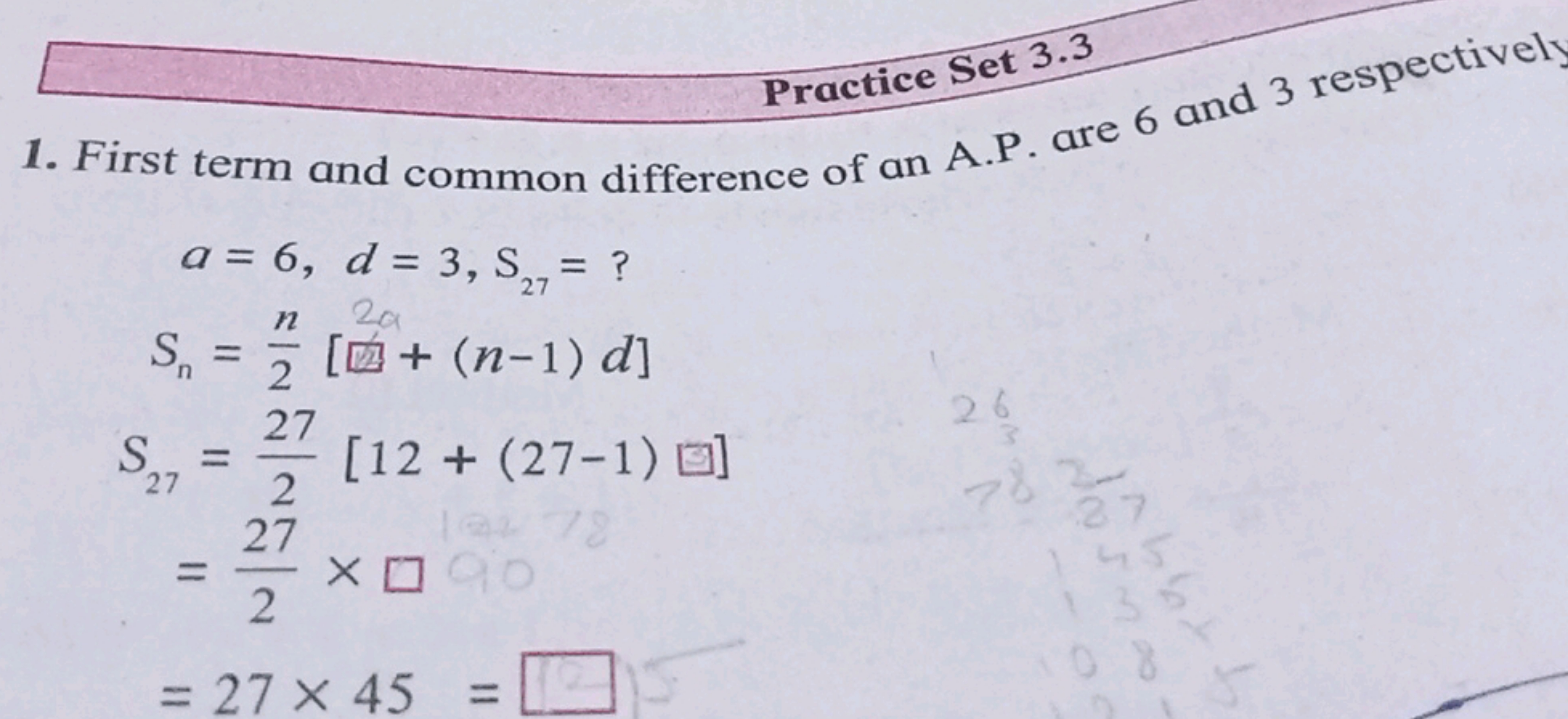 1. First term and common difference of an A.P. are 6 and 3 respectivel