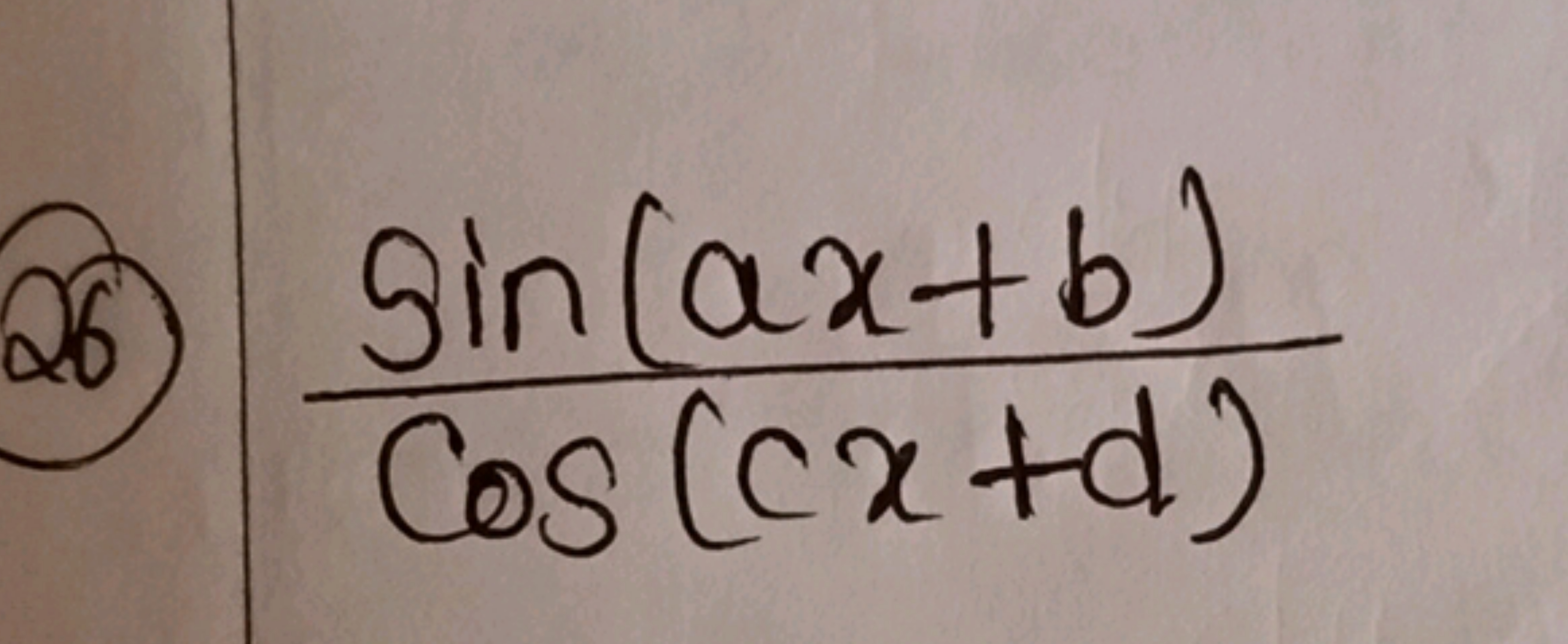 (26) cos(cx+d)sin(ax+b)​