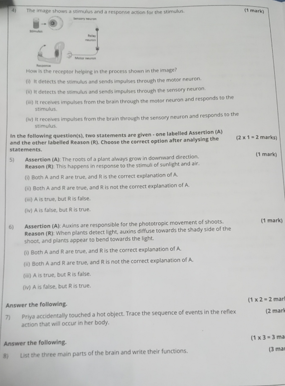 4) The image shows a stimulus and a response action for the stimulus.
