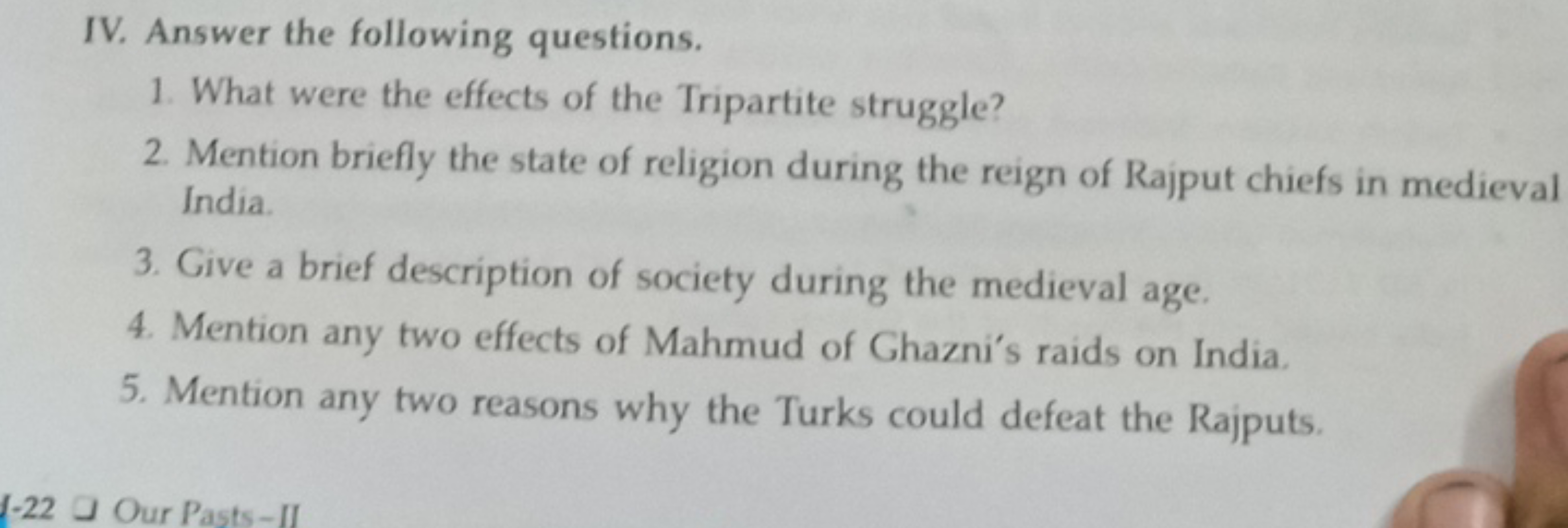 IV. Answer the following questions.
1. What were the effects of the Tr