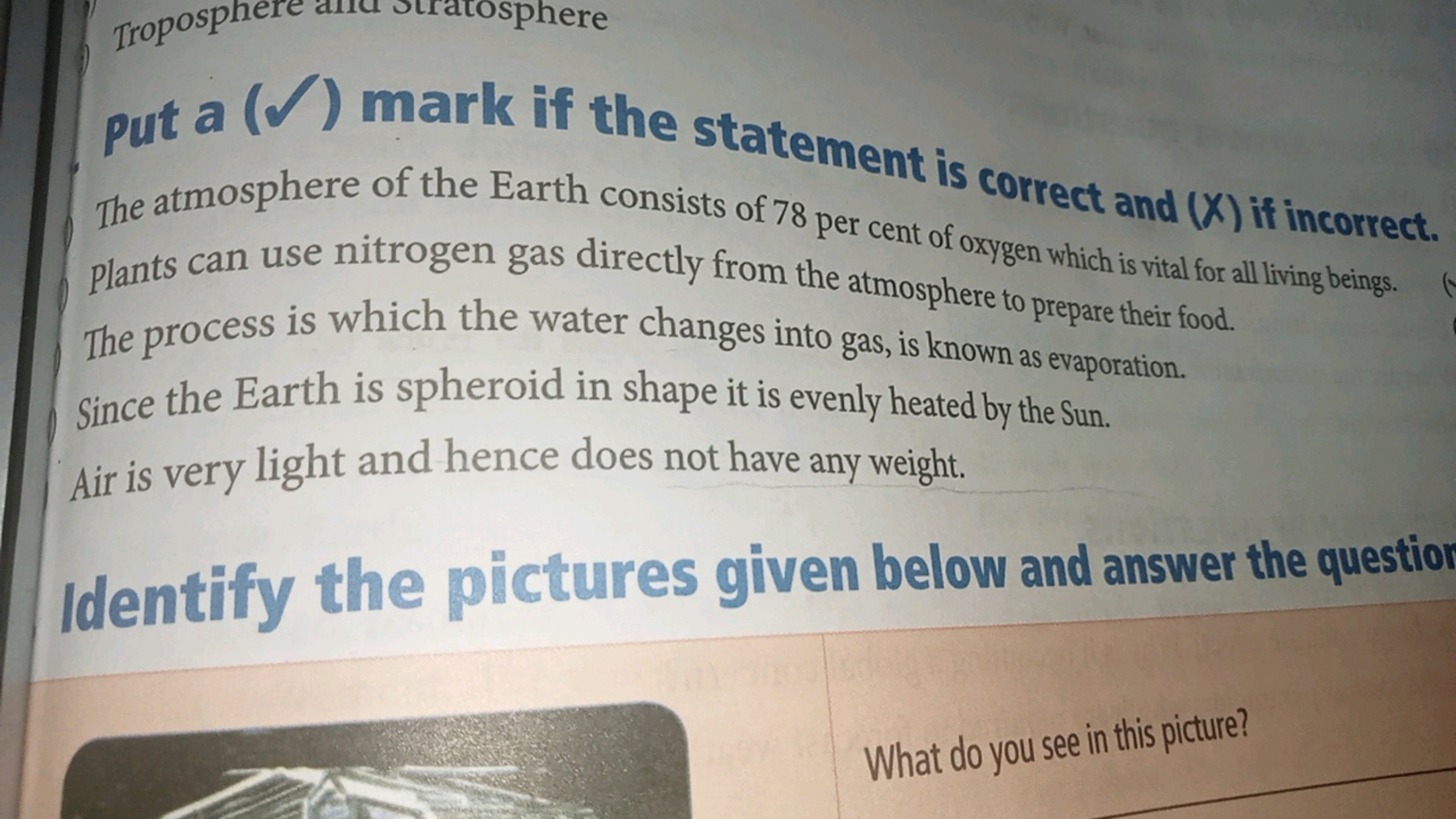 put a (ل) mark if the statement is correct and (X) if incorrect.
The a