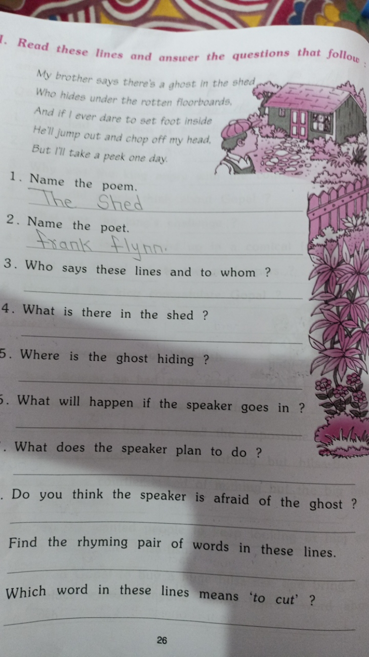 Read these lines and answer the questions that foll O4​
My brother say