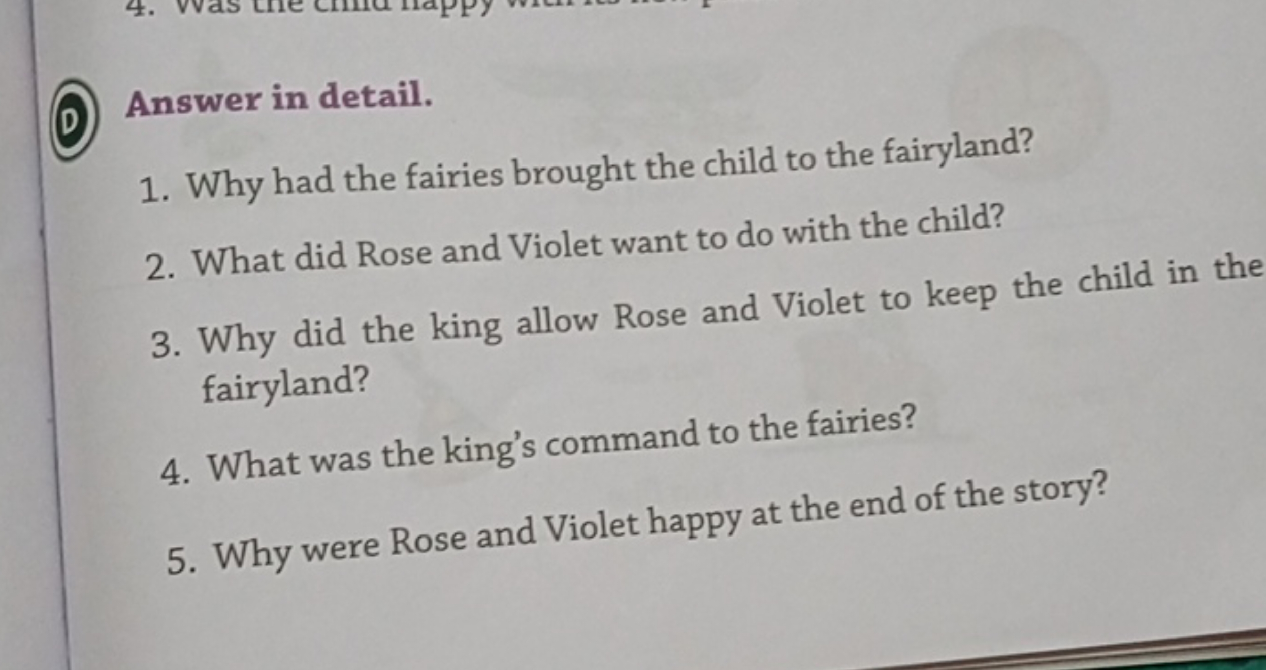 Answer in detail.
1. Why had the fairies brought the child to the fair