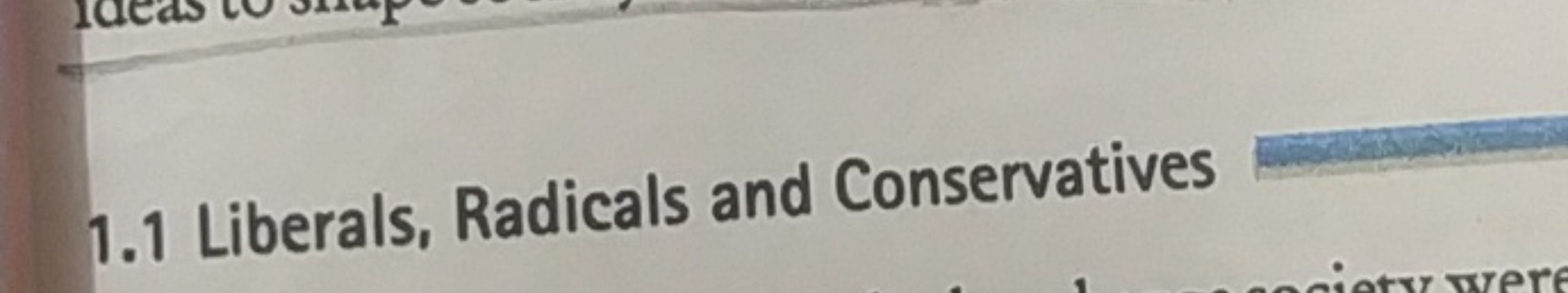 1.1 Liberals, Radicals and Conservatives