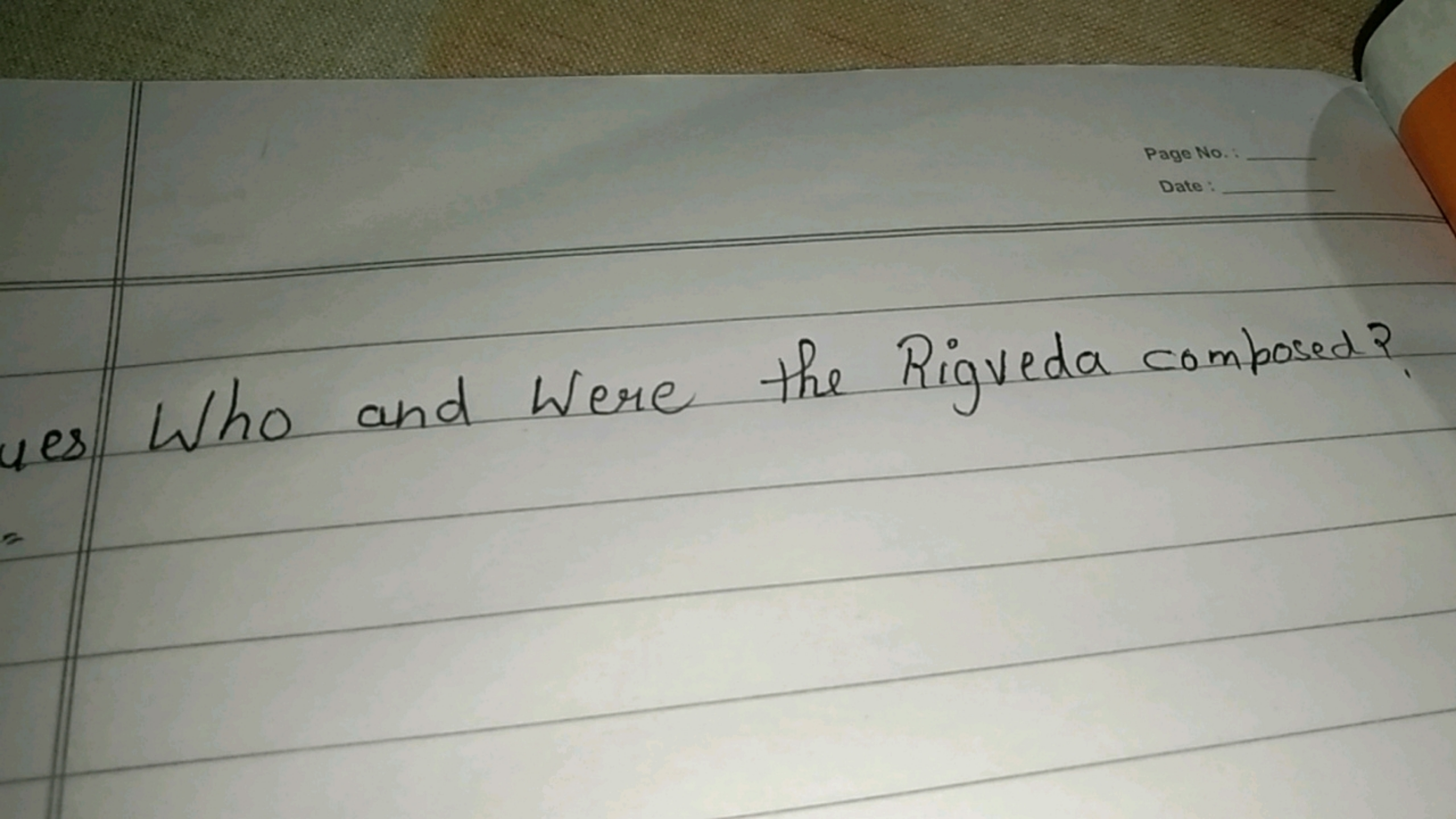 Who and Were the Rigveda composed?